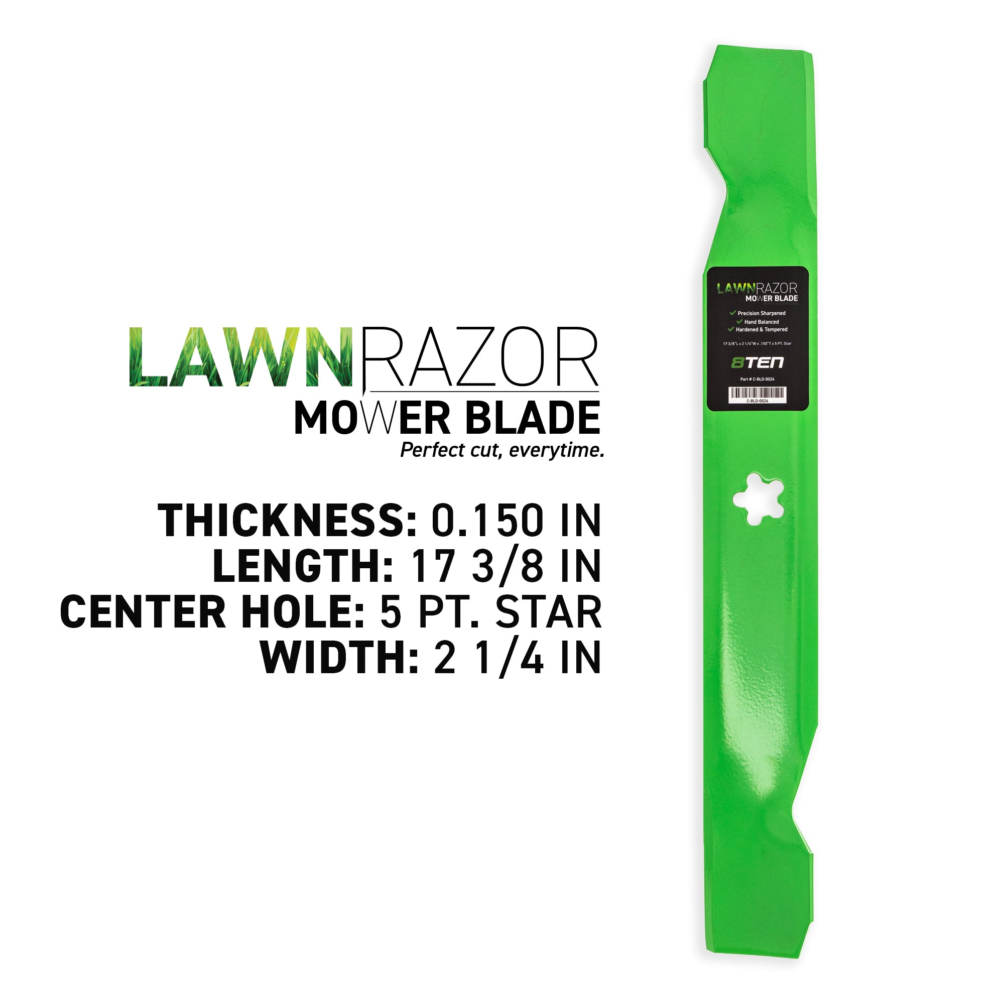 8TEN LawnRAZOR Deck Blade 3-Pack 532137380 137380