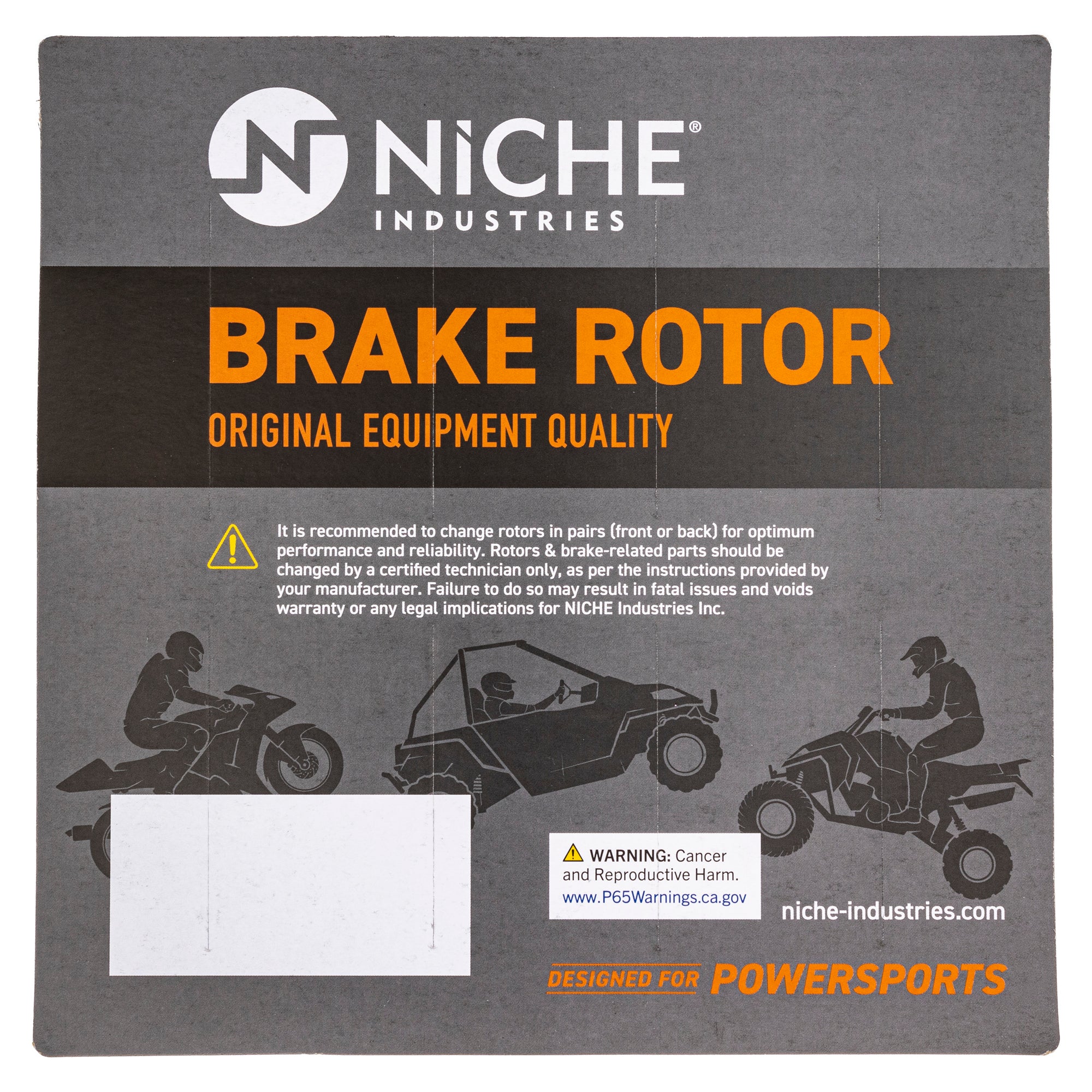 NICHE 519-CRT2266R Front Brake Rotors Set 2-Pack for zOTHER Rhino