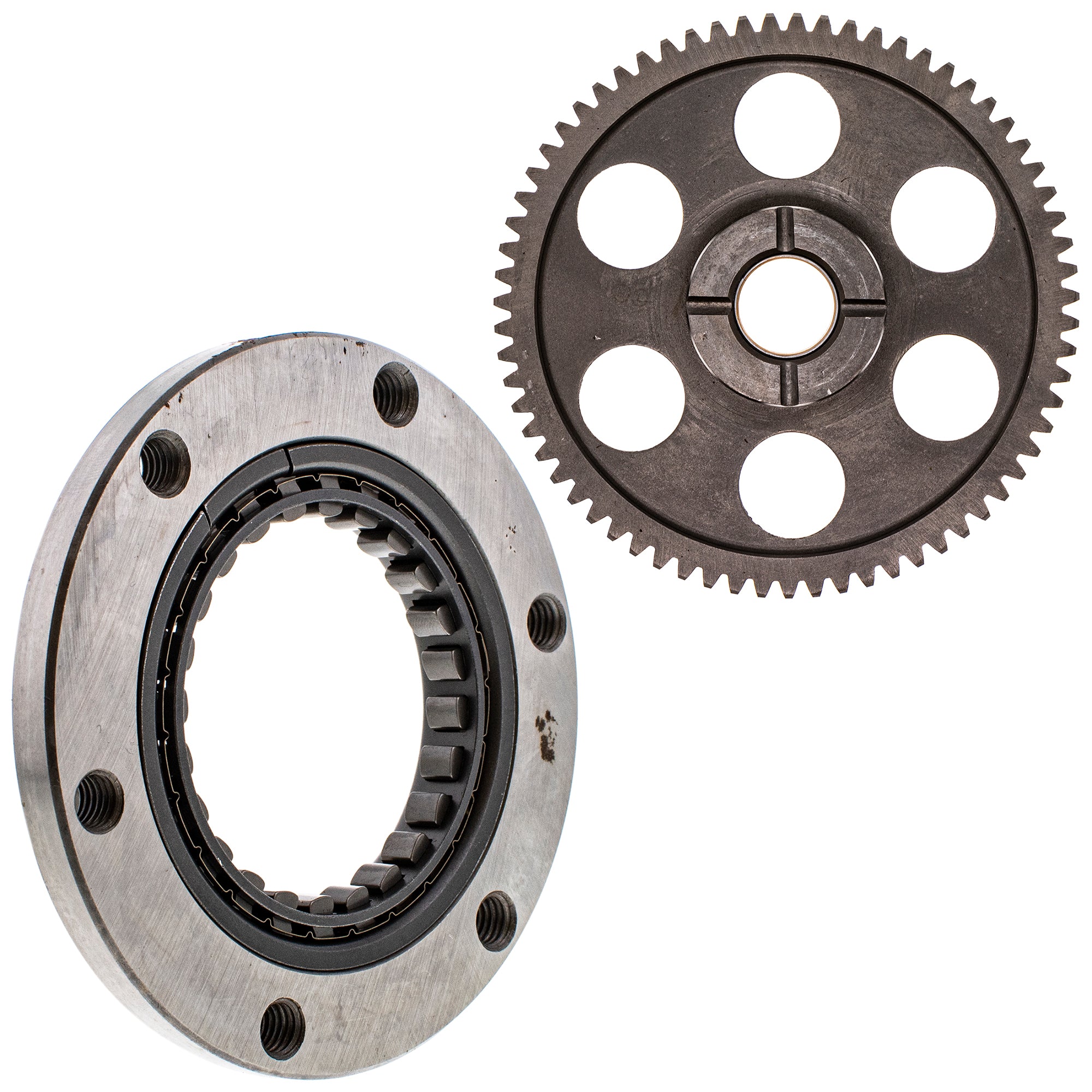 Starter Clutch With Idler Gear for Yamaha Wolverine Rhino Kodiak Grizzly 5KM-15590-00-00 NICHE MK1000946