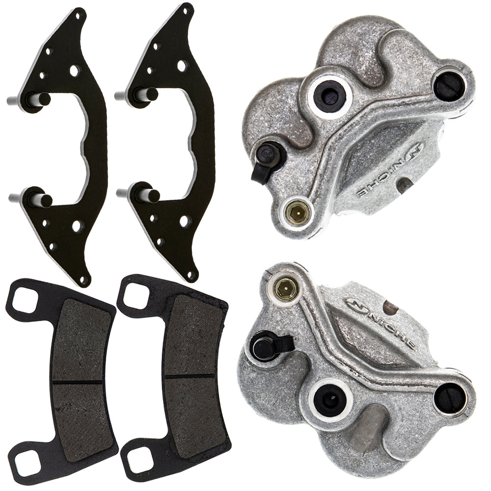 Front Brake Calipers & Pads Set for Polaris RZR 1912245 1912244 1912142 1912141 NICHE MK1001256