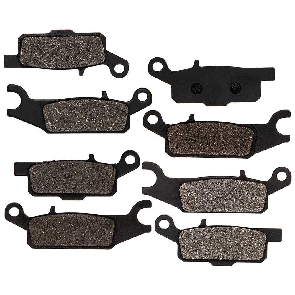 Semi-Metallic Brake Pads Kit Front/Rear for Yamaha Grizzly 3B4-W0045-10-00 3B4-W0046-00-00 NICHE MK1001529