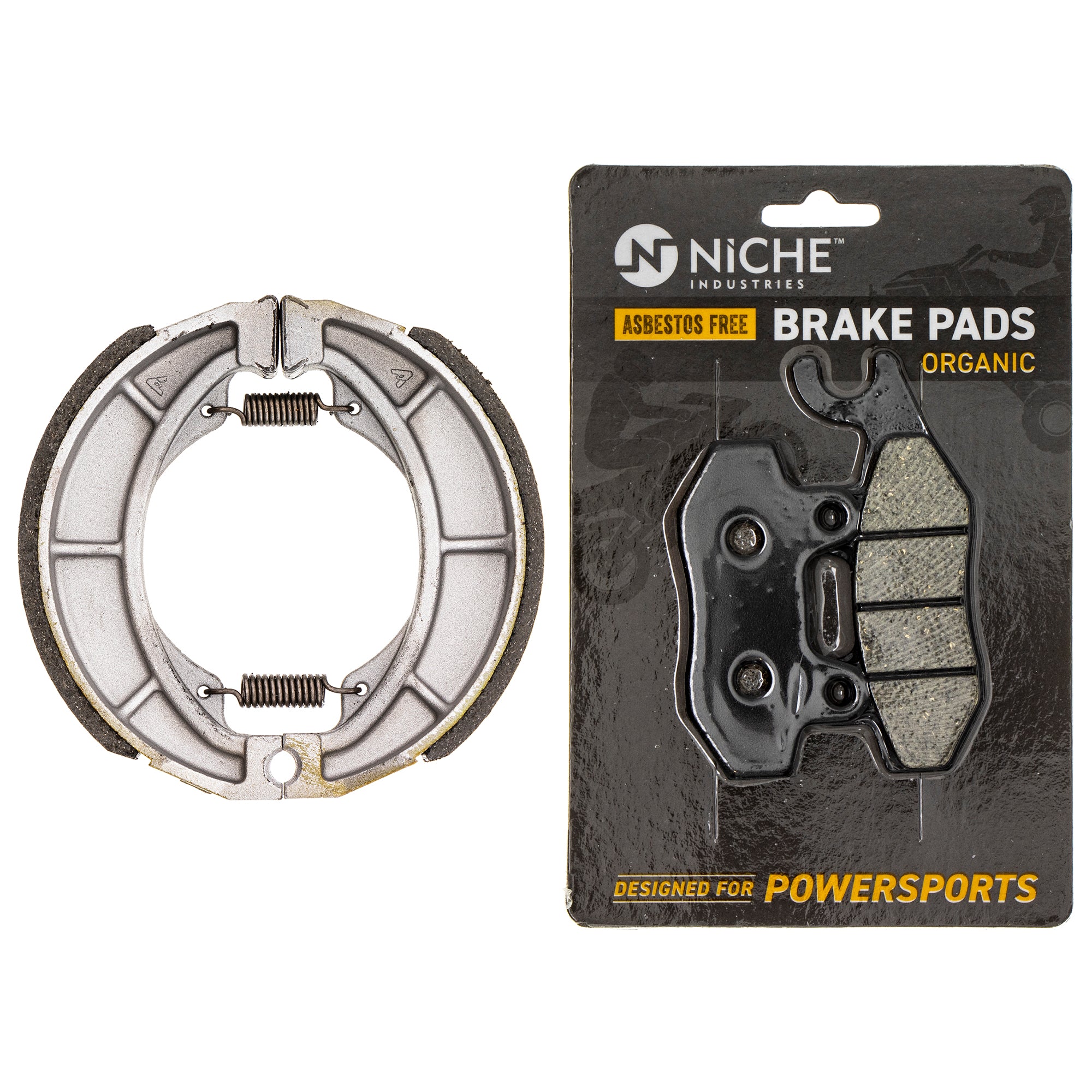 Complete Organic Brake Pad with Shoe Set for zOTHER Kawasaki Eliminator 43082-0095 NICHE MK1002719
