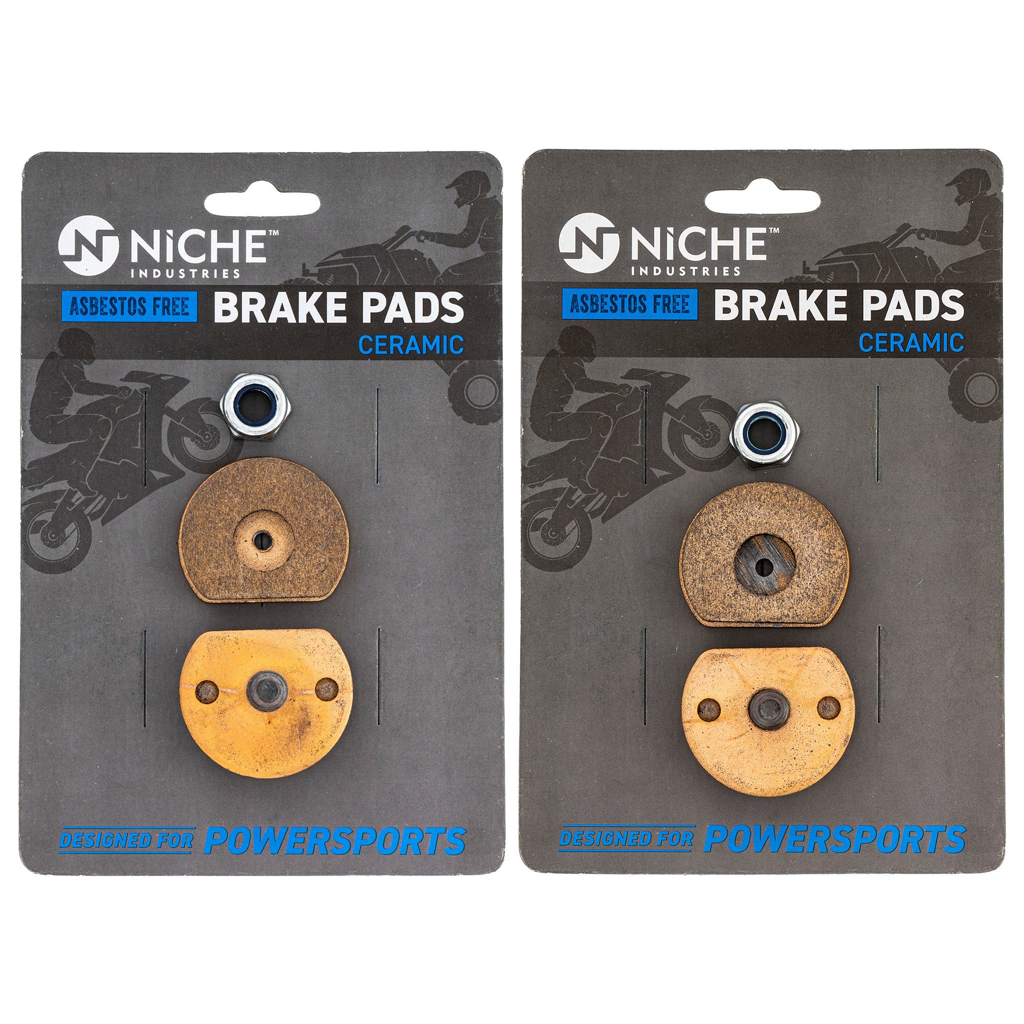 Complete Ceramic Brake Pad Set for BRP Can-Am Ski-Doo Sea-Doo Tundra 860701700 860700100 NICHE MK1002878