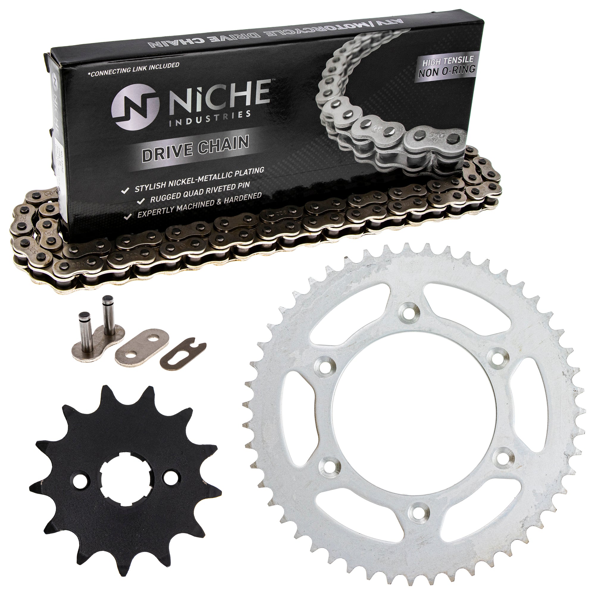 Drive Sprockets & Chain Kit for zOTHER JT Sprocket Honda Elsinore CR125R 40530-KCY-652 NICHE MK1003736
