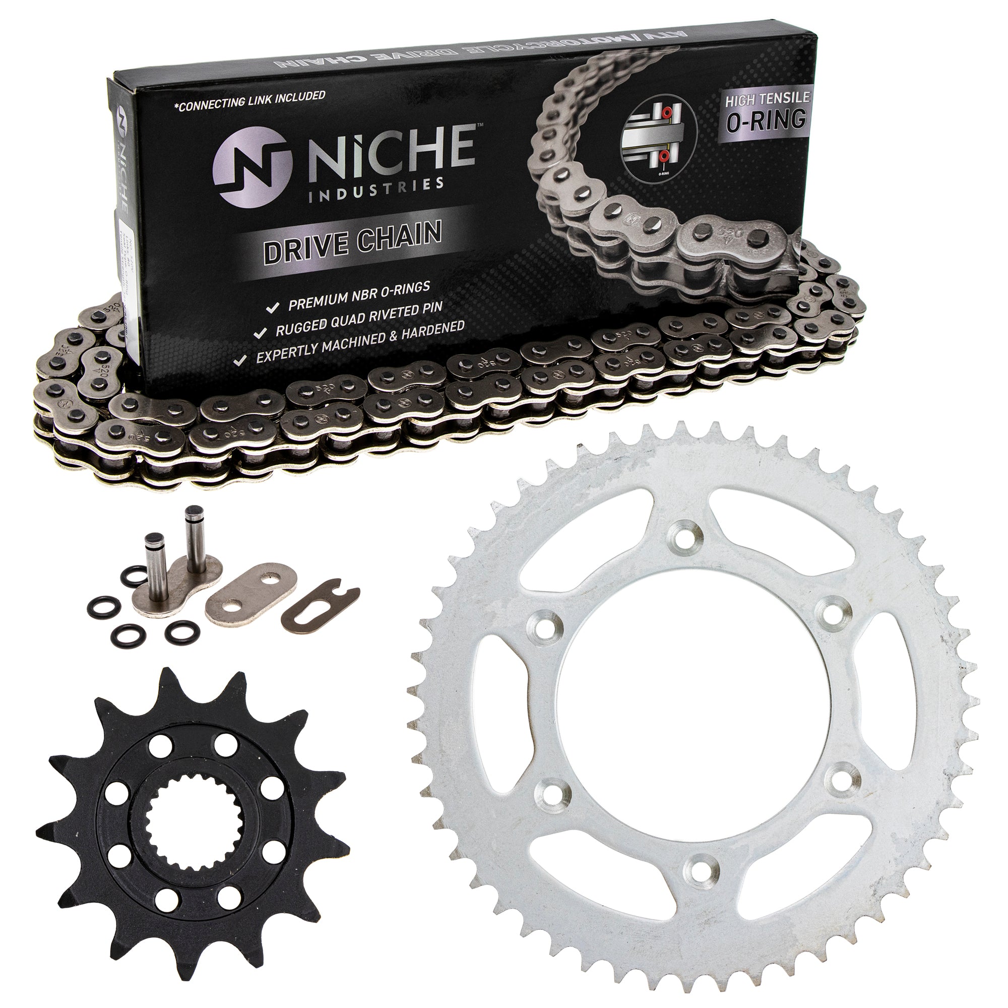 Drive Sprockets & Chain Kit for zOTHER JT Sprocket Honda CRF250R 41204-MKE-A10 NICHE MK1004145