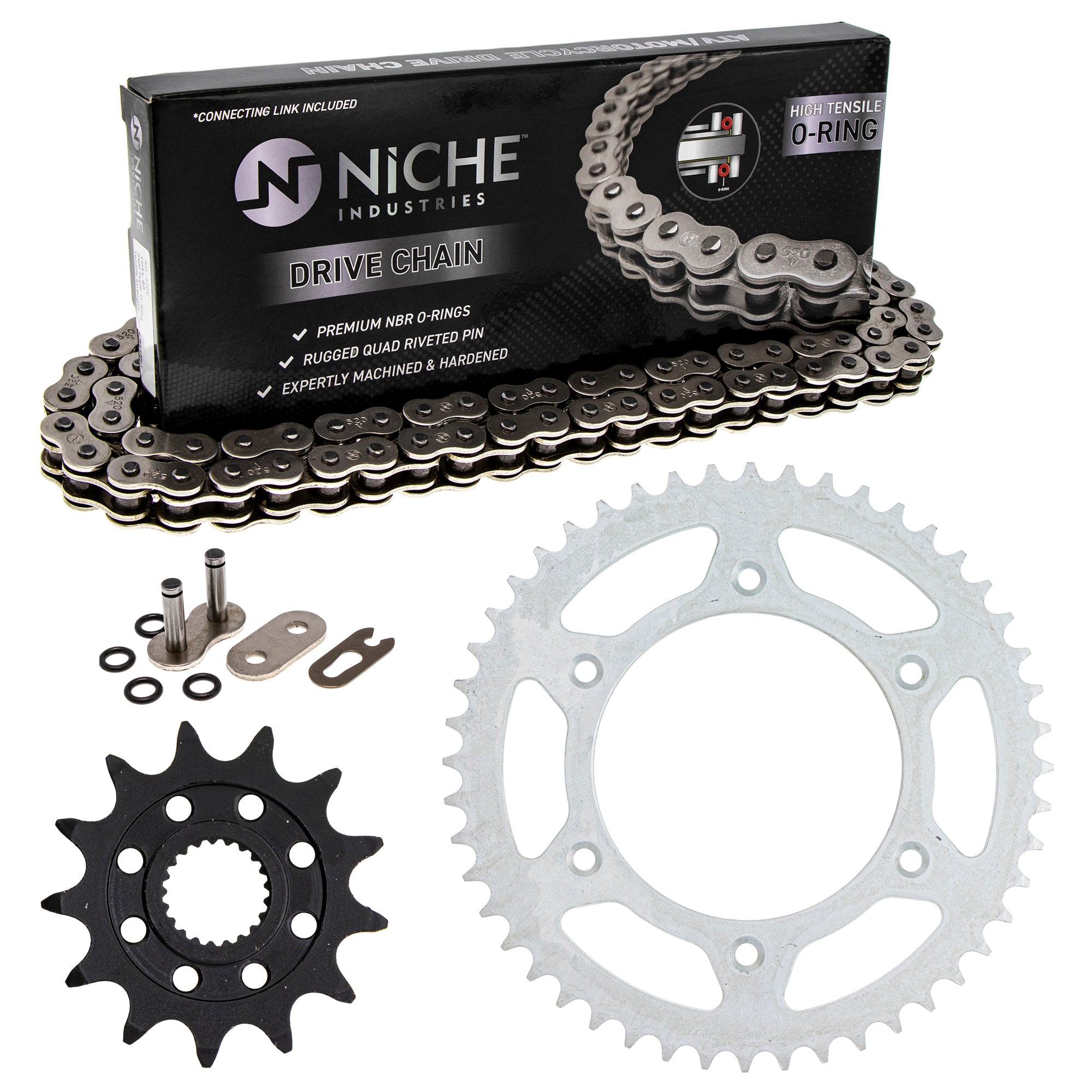 Drive Sprockets & Chain Kit for zOTHER JT Sprocket Honda CRF250R 41202-MKE-A00 NICHE MK1004205