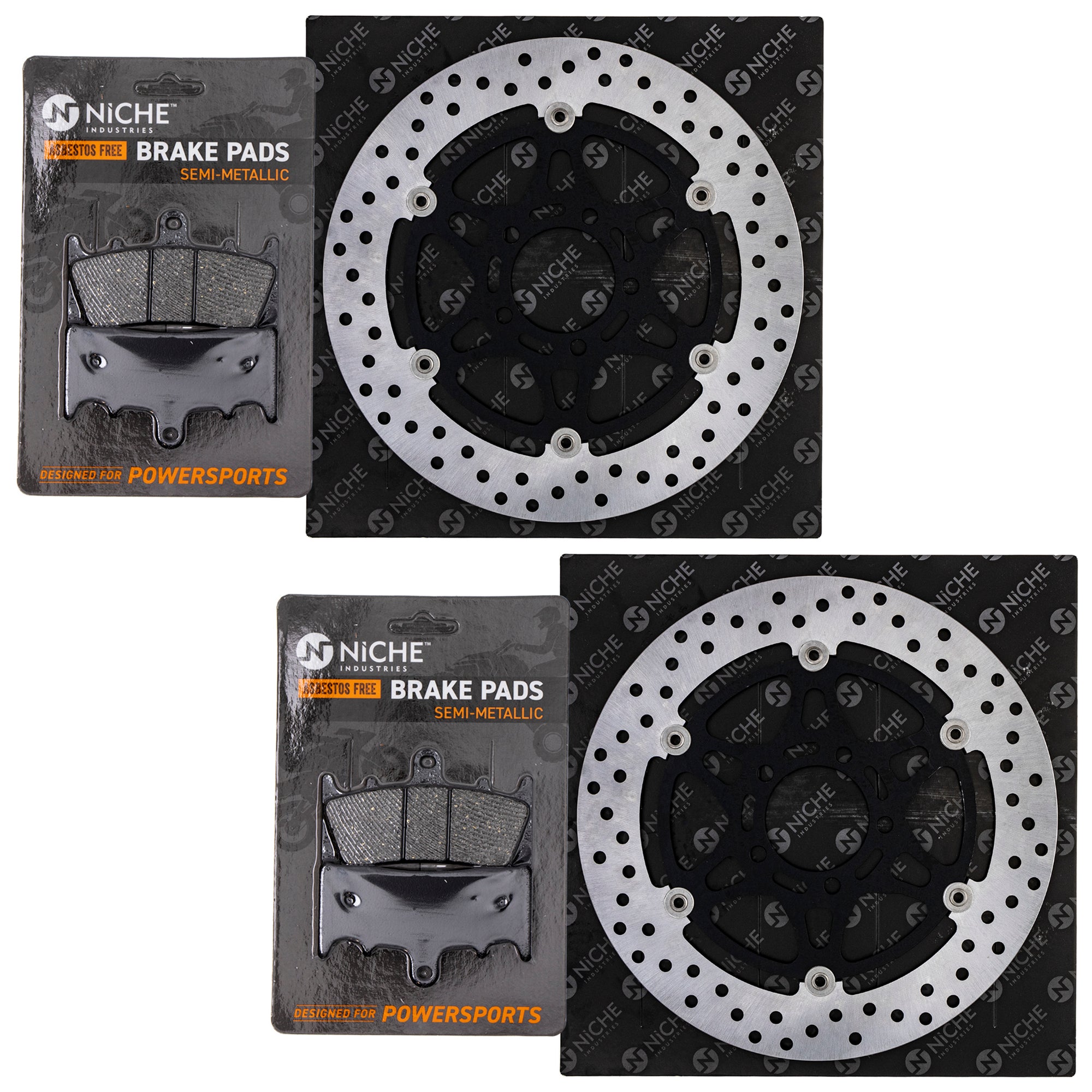 Front Brake Rotors and Pads Kit for zOTHER Polaris Arctic Cat Textron TL1000S TL1000R NICHE MK1006542