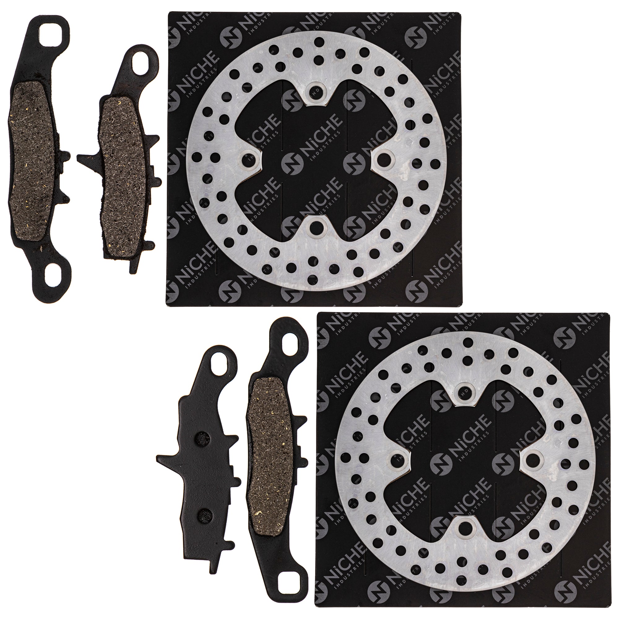 Front Brake Rotors and Pads Kit for zOTHER Yamaha Prairie Brute 43082-1255 43082-0077 NICHE MK1006668