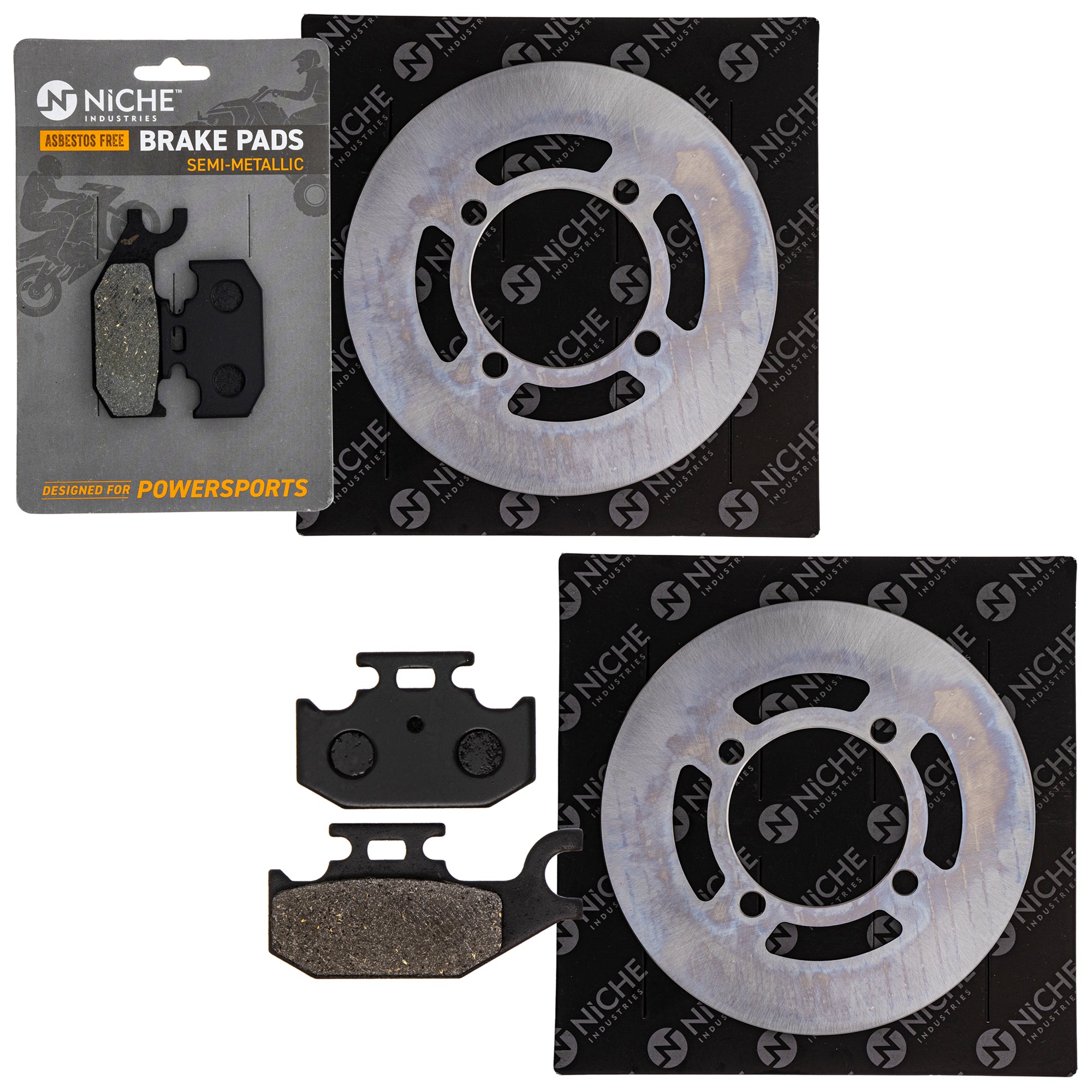 Front Brake Rotors and Pads Kit for zOTHER Polaris GEM 59100-31850 59100-31880 59100-31870 NICHE MK1006713