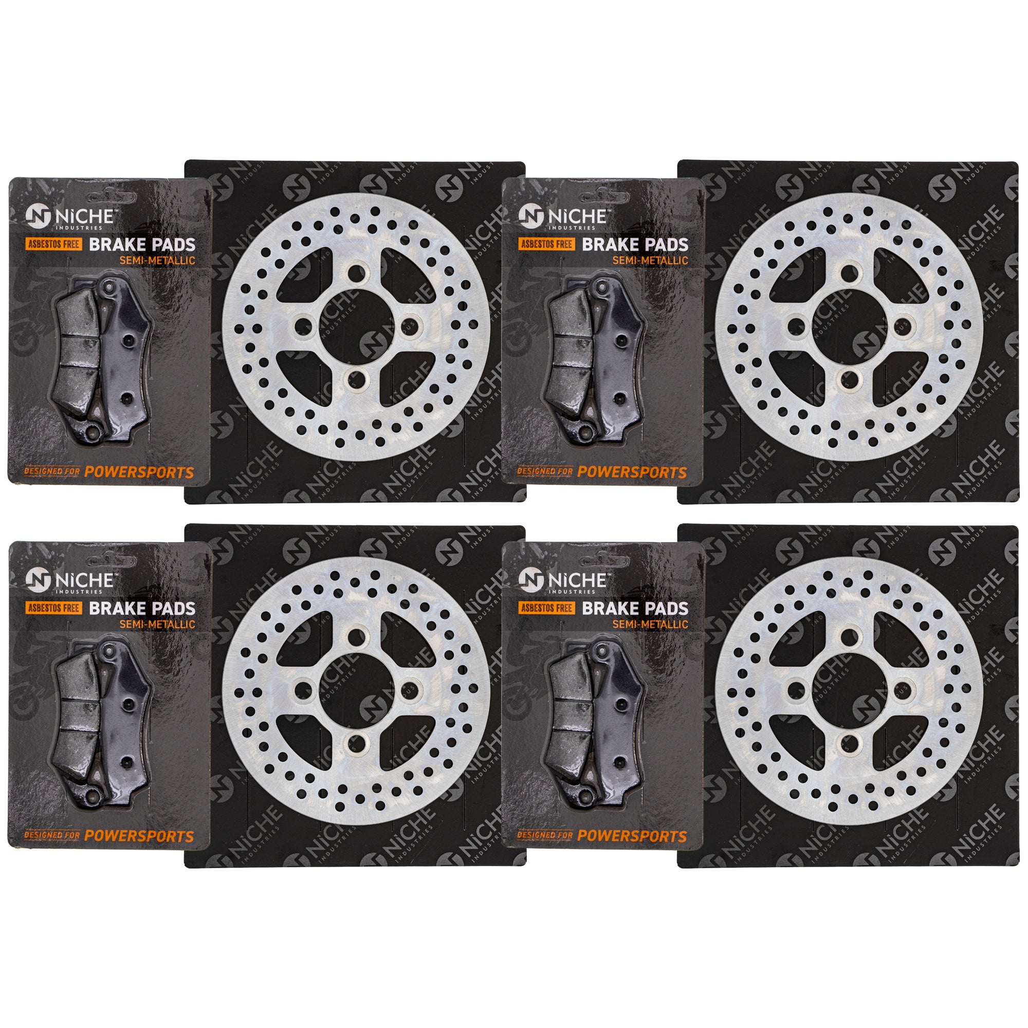 Front Brake Rotors and Pads Kit for zOTHER BMW FourTrax 45105-KZ1-405 NICHE MK1006715