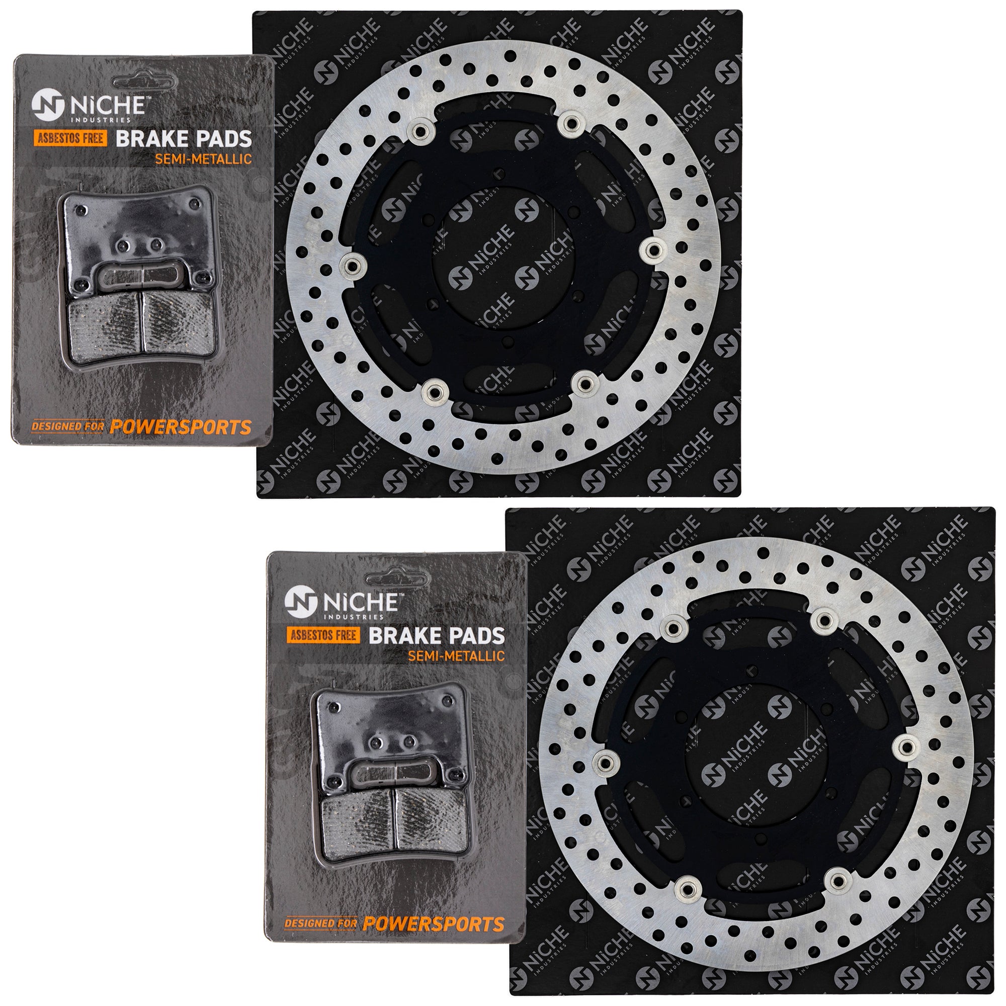 Front Brake Rotors and Pads Kit for zOTHER Honda GSXR1000 59100-29840 59100-29820 NICHE MK1006761