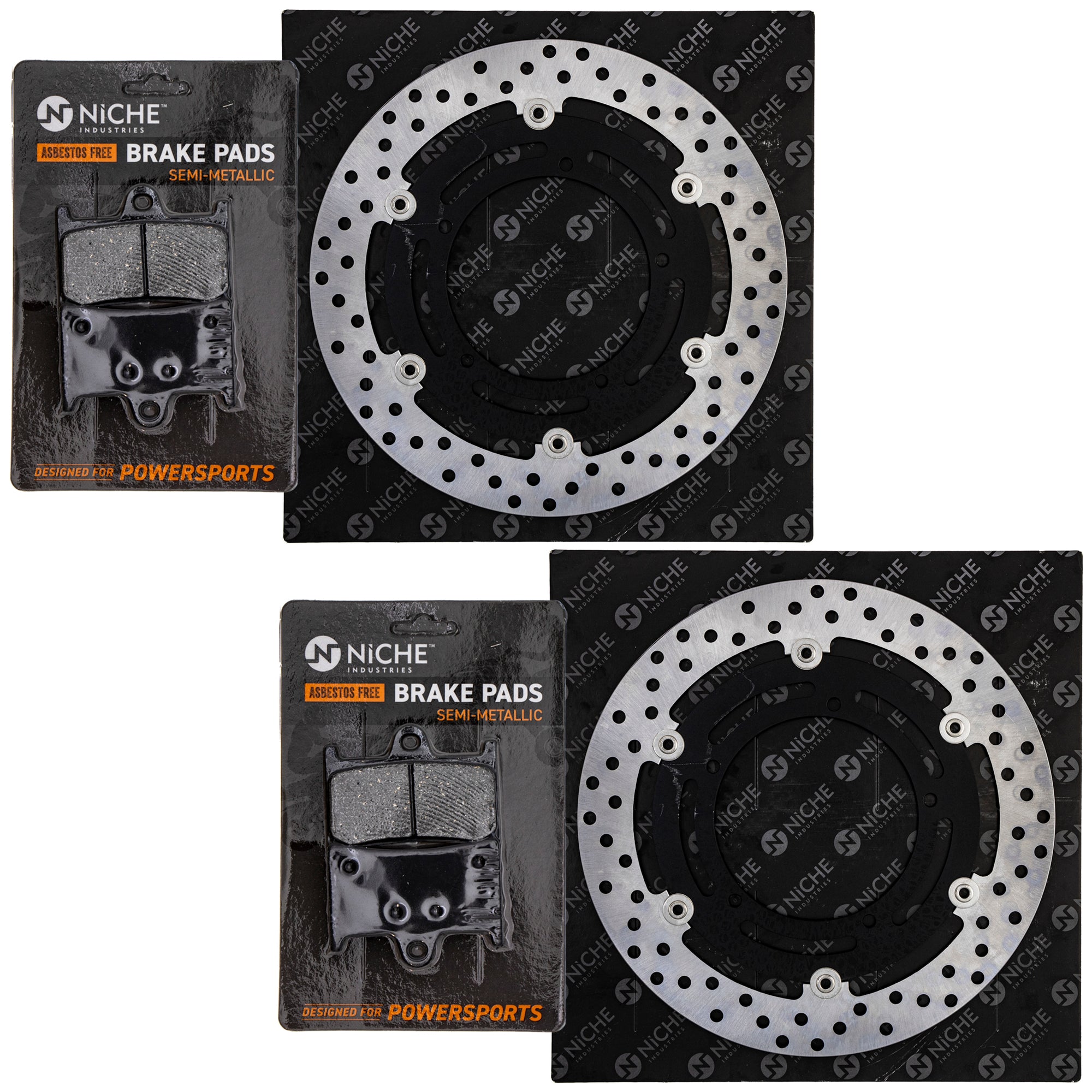 Front Brake Rotors and Pads Kit for zOTHER Honda YZF FZ8 2C0-25805-00-00 4C8-25805-00-00 NICHE MK1006927