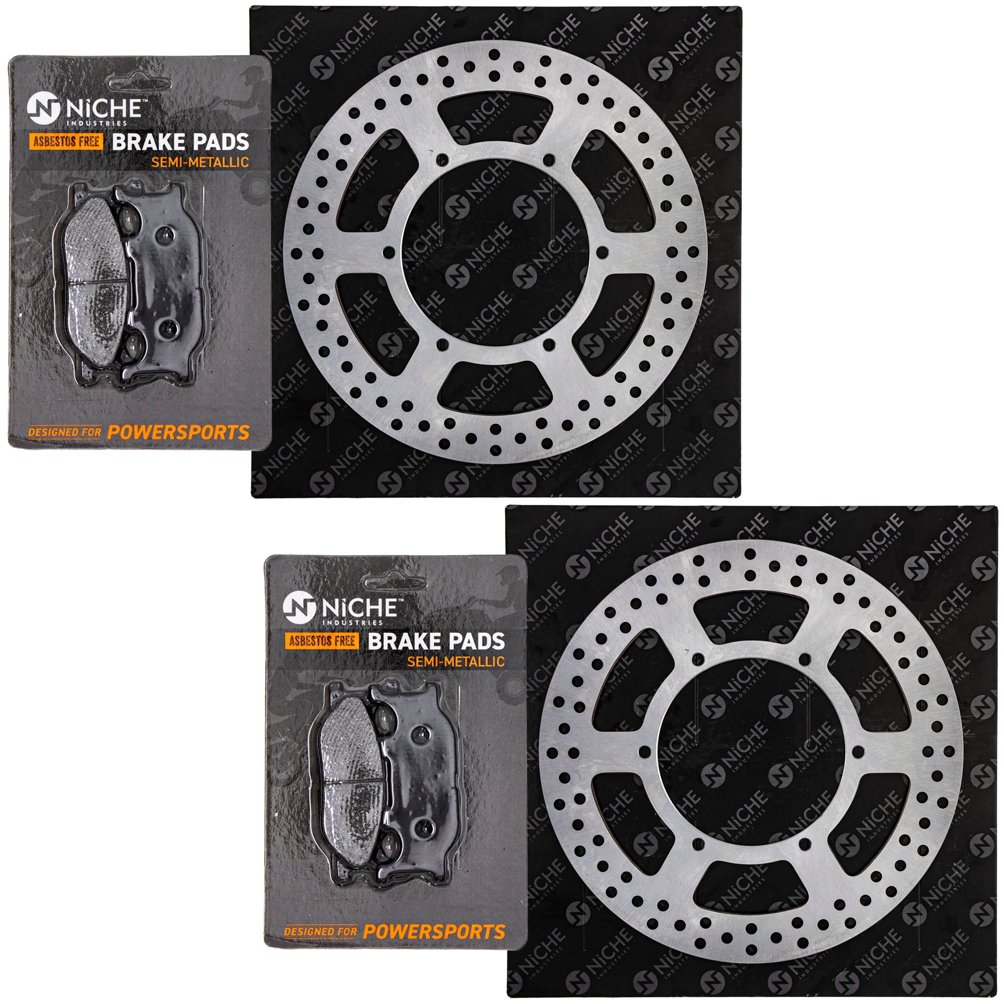 Front Brake Rotors and Pads Kit for zOTHER KTM 5VU-25805-00-00 5VX-W0045-00-00 NICHE MK1007000