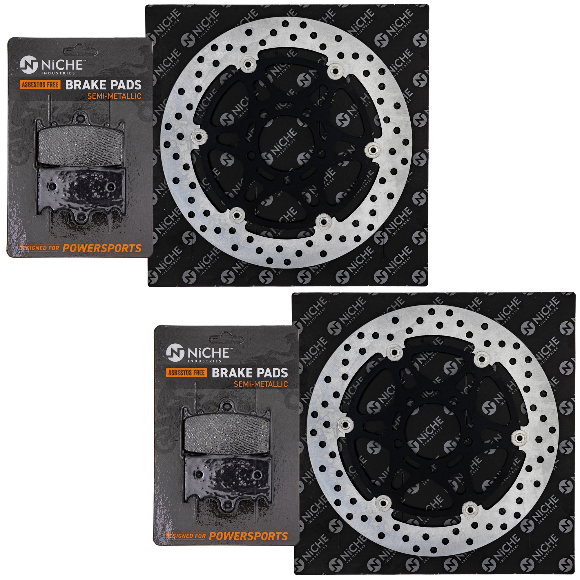 Front Brake Rotors and Pads Kit for zOTHER Honda 43082-0016 43082-0153 43082-0052 NICHE MK1007094