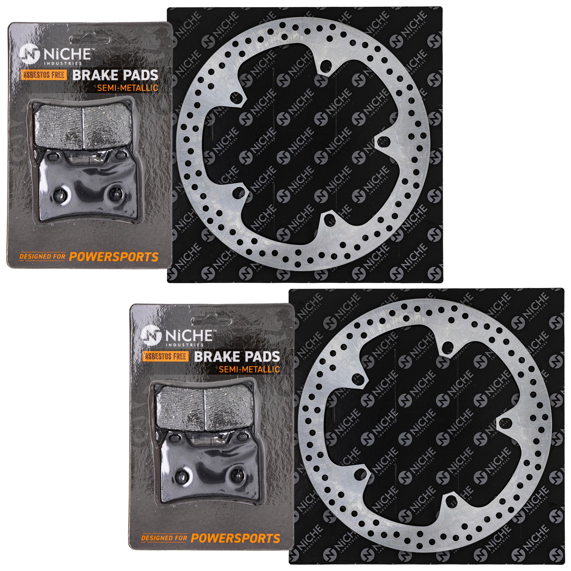 Front Brake Rotors and Pads Kit for zOTHER Yamaha Polaris R F800ST F800S F800R 60313130000 NICHE MK1007196