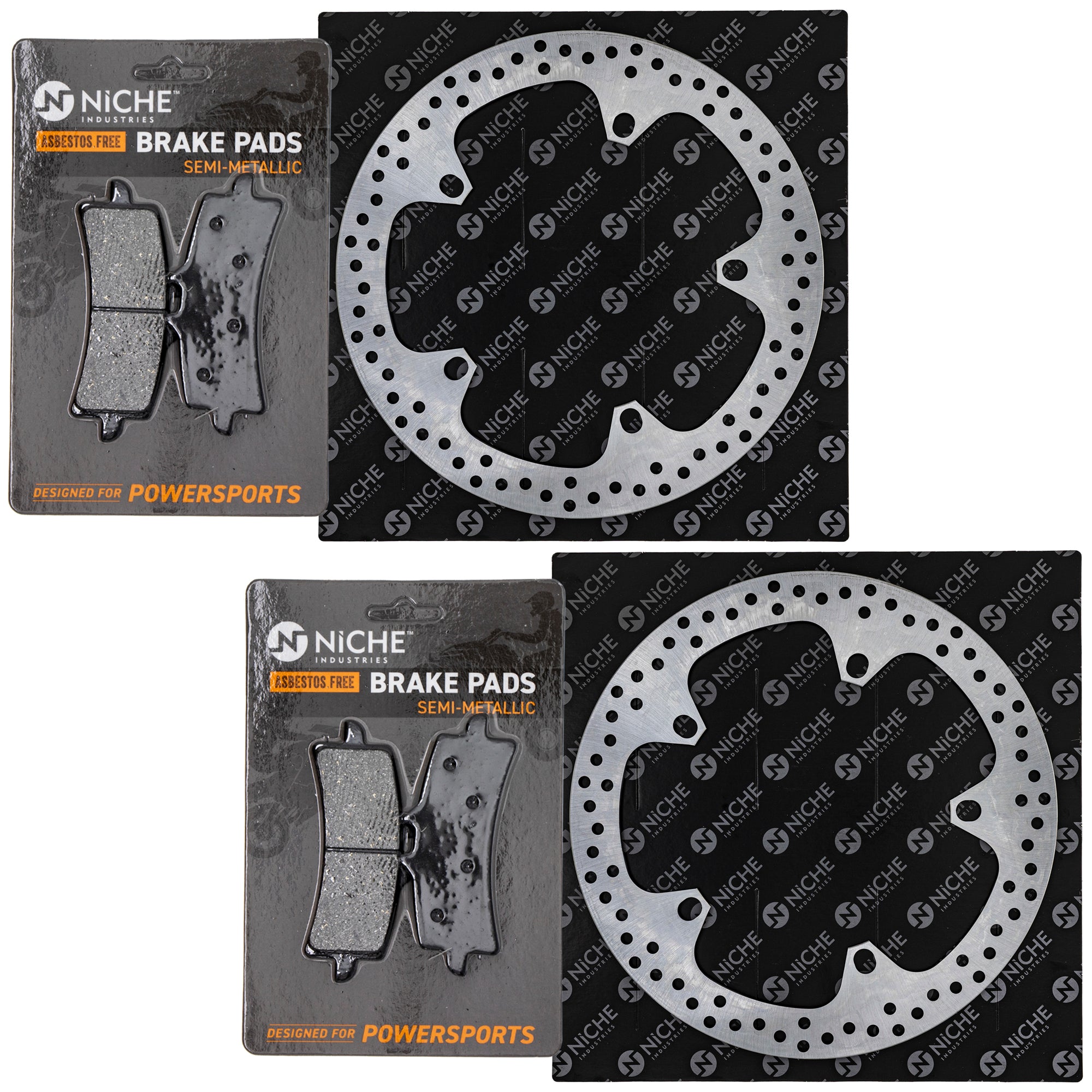Front Brake Rotors and Pads Kit for zOTHER Kawasaki 59100-14850 59100-14830 T2021451 NICHE MK1007197