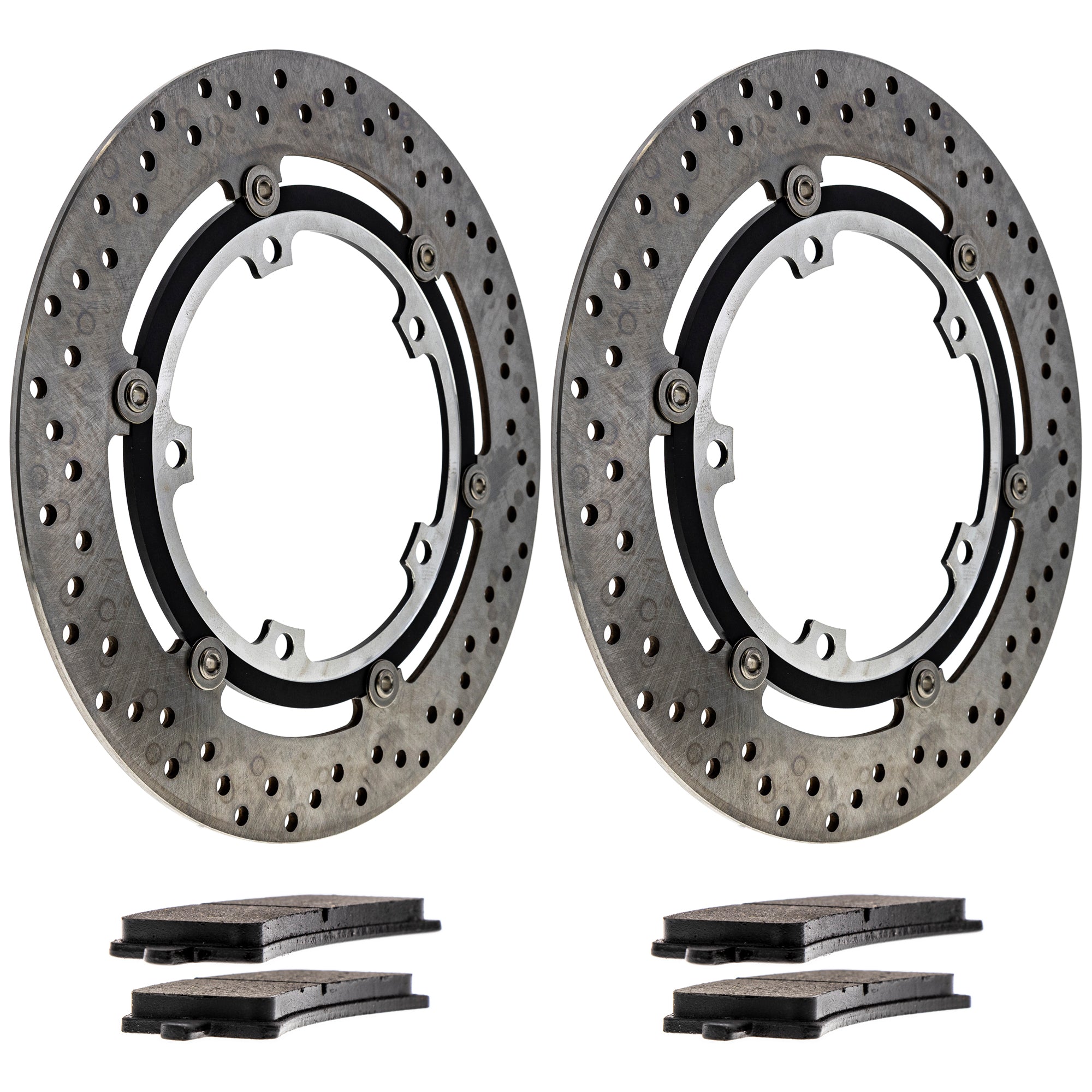 Front Brake Rotors and Pads Kit for zOTHER Yamaha 59100-14850 59100-14830 T2021451 NICHE MK1007275
