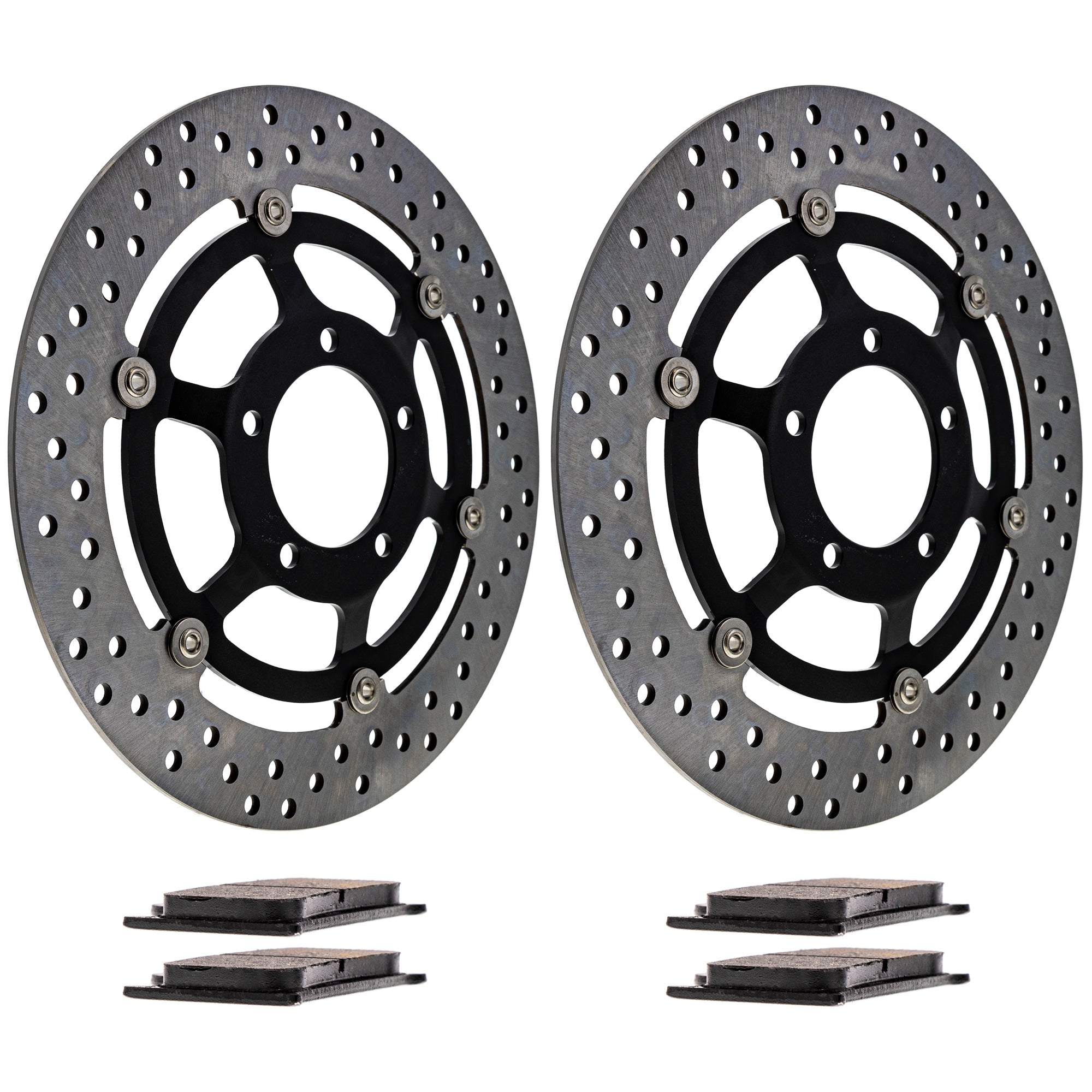 Front Brake Rotors and Pads Kit for Polaris GEM T2020393 T2020245 T2020553 T2020211 NICHE MK1007380