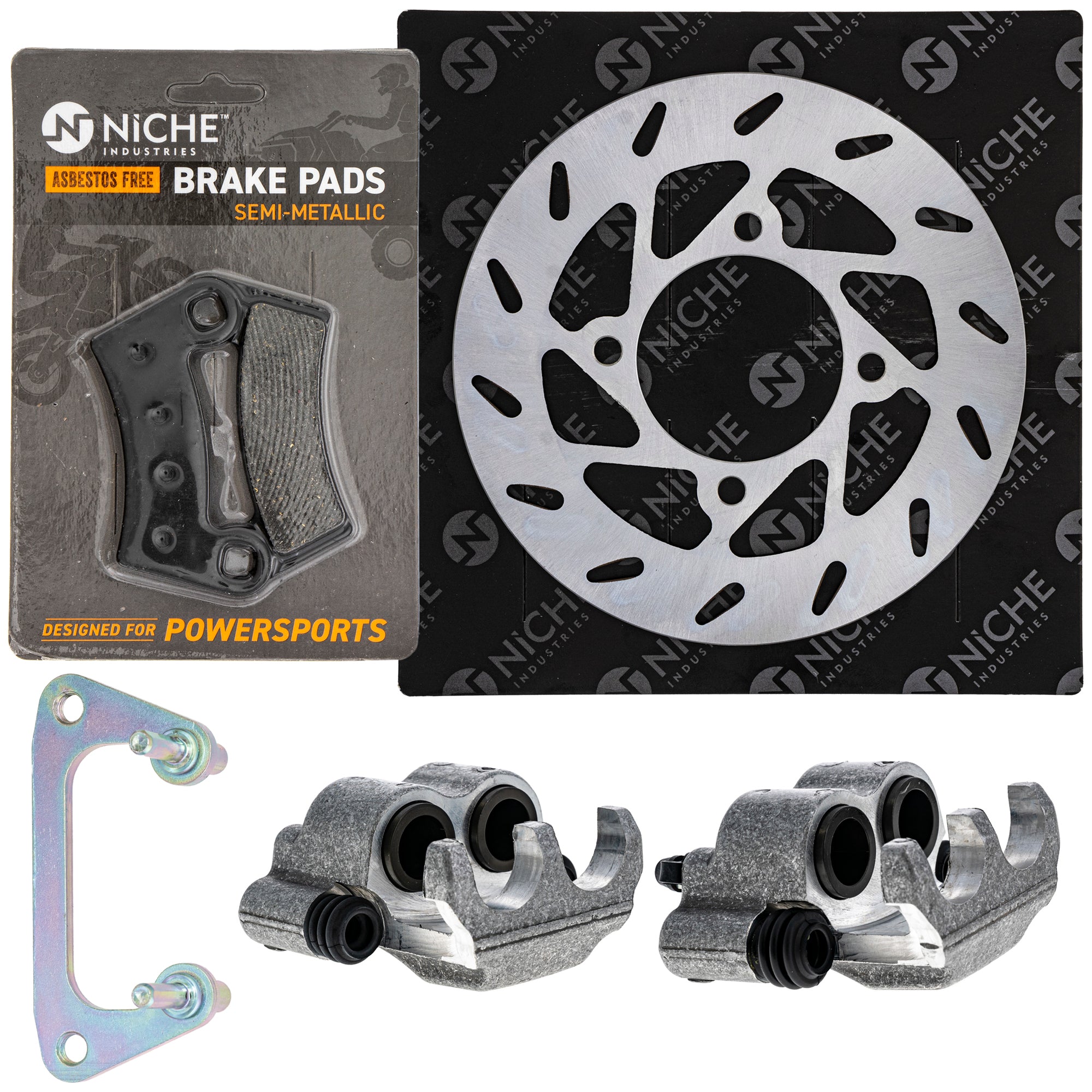 Front Brakes Rebuild Kit - Calipers, Rotors, Pads for zOTHER Polaris Outlaw NICHE MK1007964