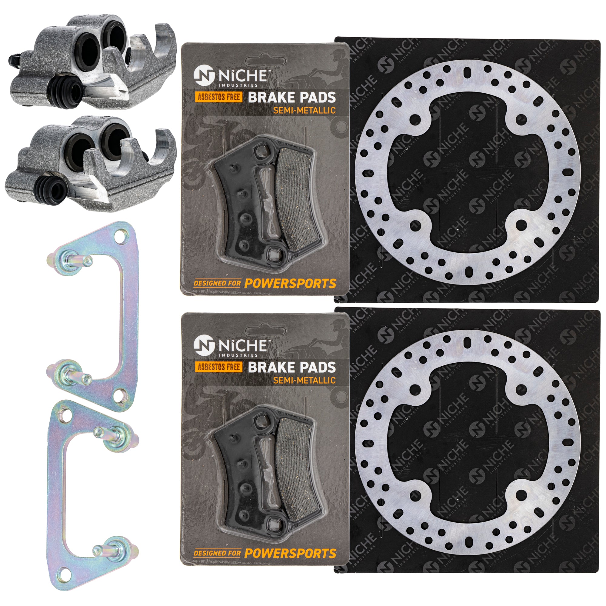 Front Brakes Rebuild Kit - Calipers, Rotors, Pads for zOTHER Polaris RZR NICHE MK1007966