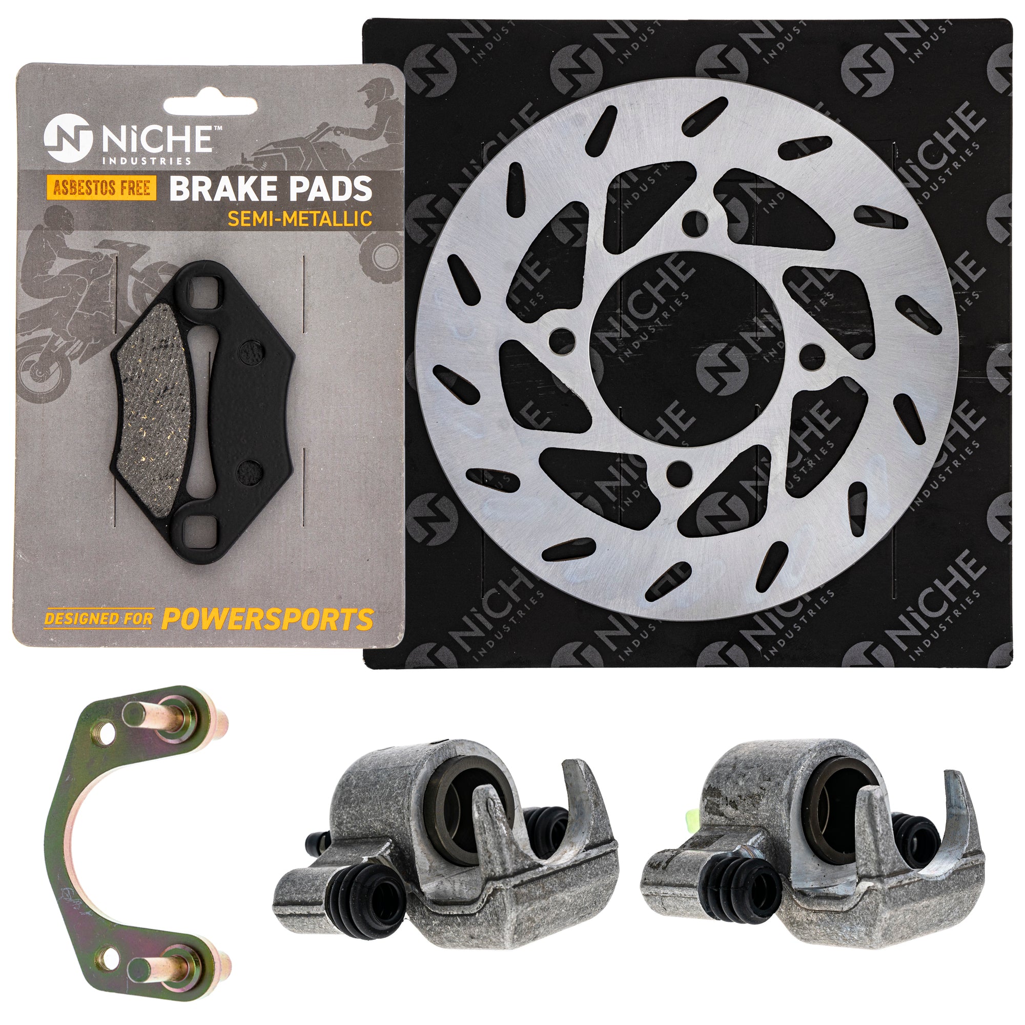 Front Brakes Rebuild Kit - Calipers, Rotors, Pads for zOTHER Polaris Outlaw NICHE MK1007975