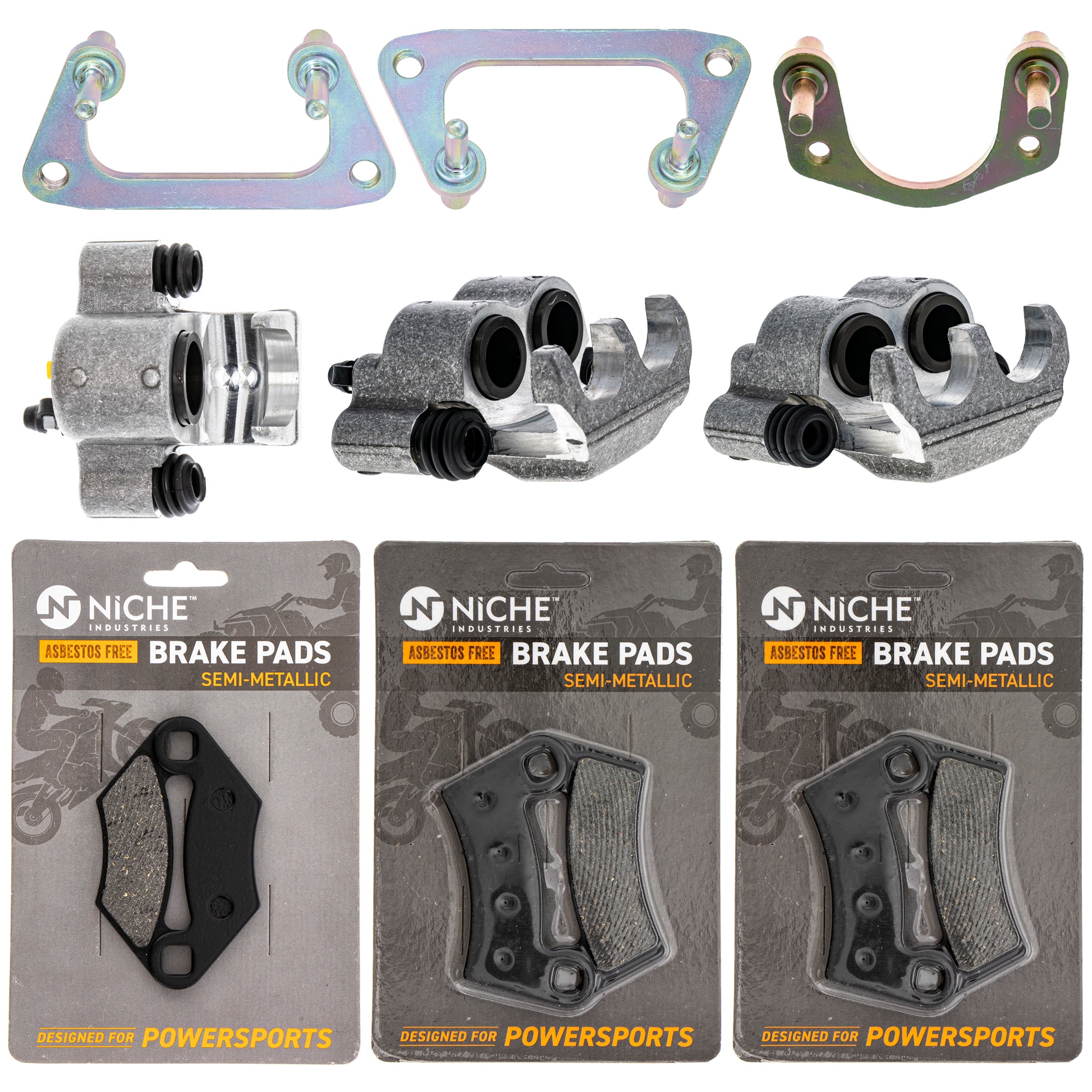 Brake Rebuild Kit Calipers & Pads (3) for zOTHER Polaris GEM Outlaw NICHE MK1008216