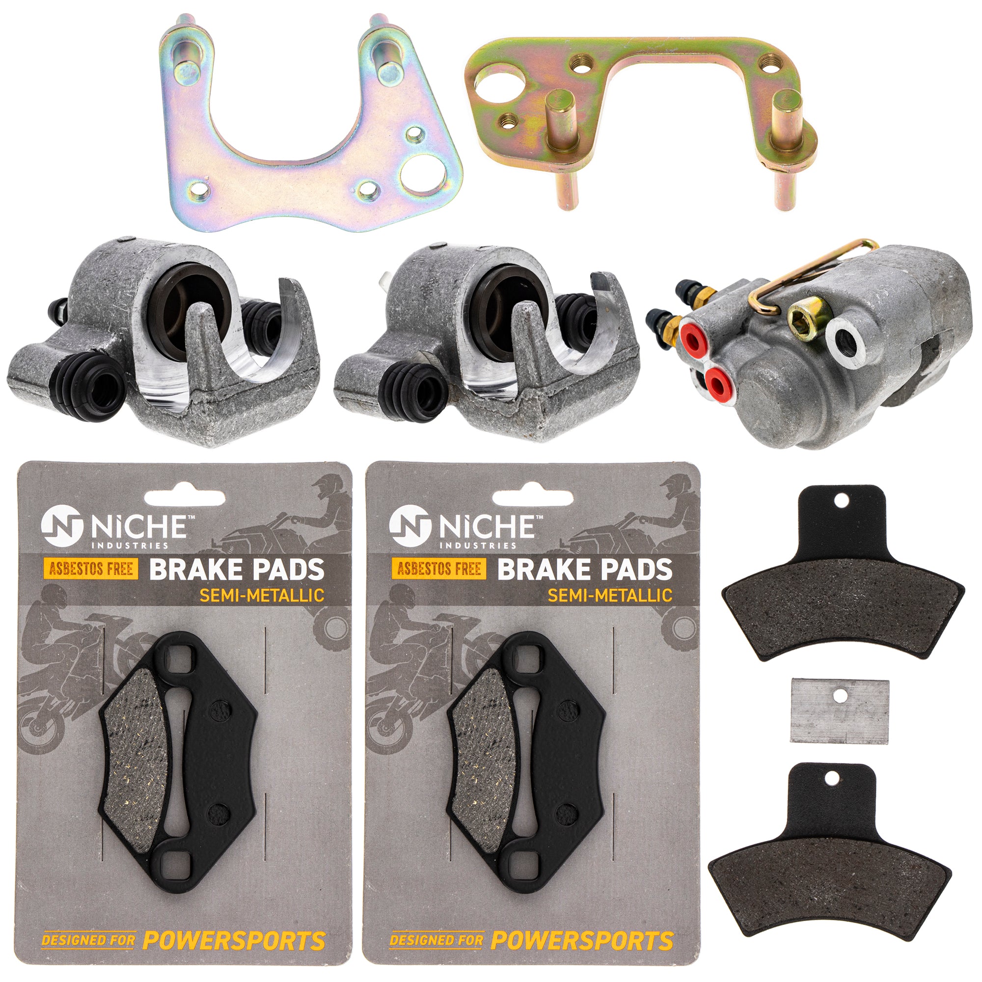 Brake Rebuild Kit Calipers & Pads (3) for zOTHER Polaris Magnum NICHE MK1008226