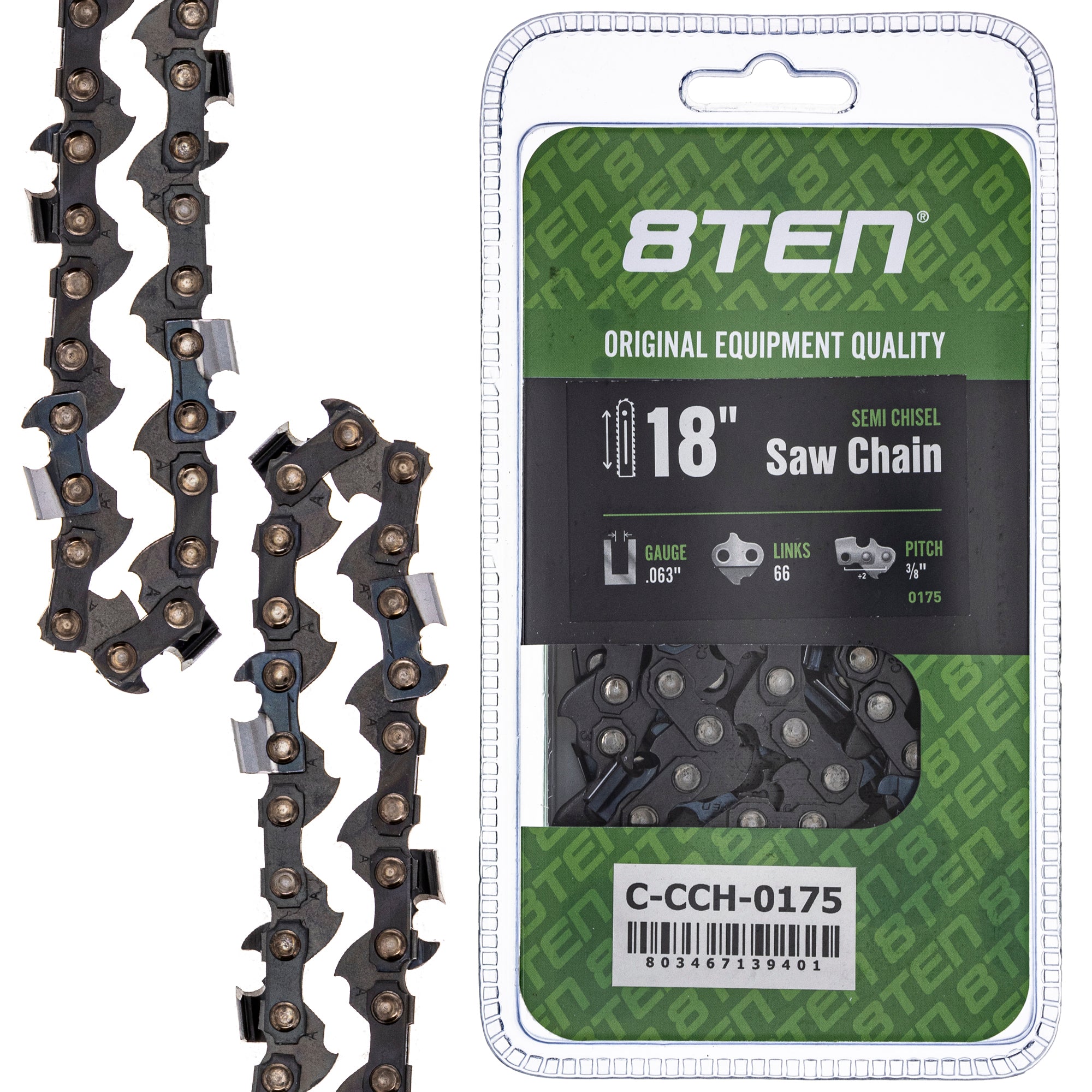 8TEN MK1010407 Guide Bar & Chain for RC-M QS PRO MSE
