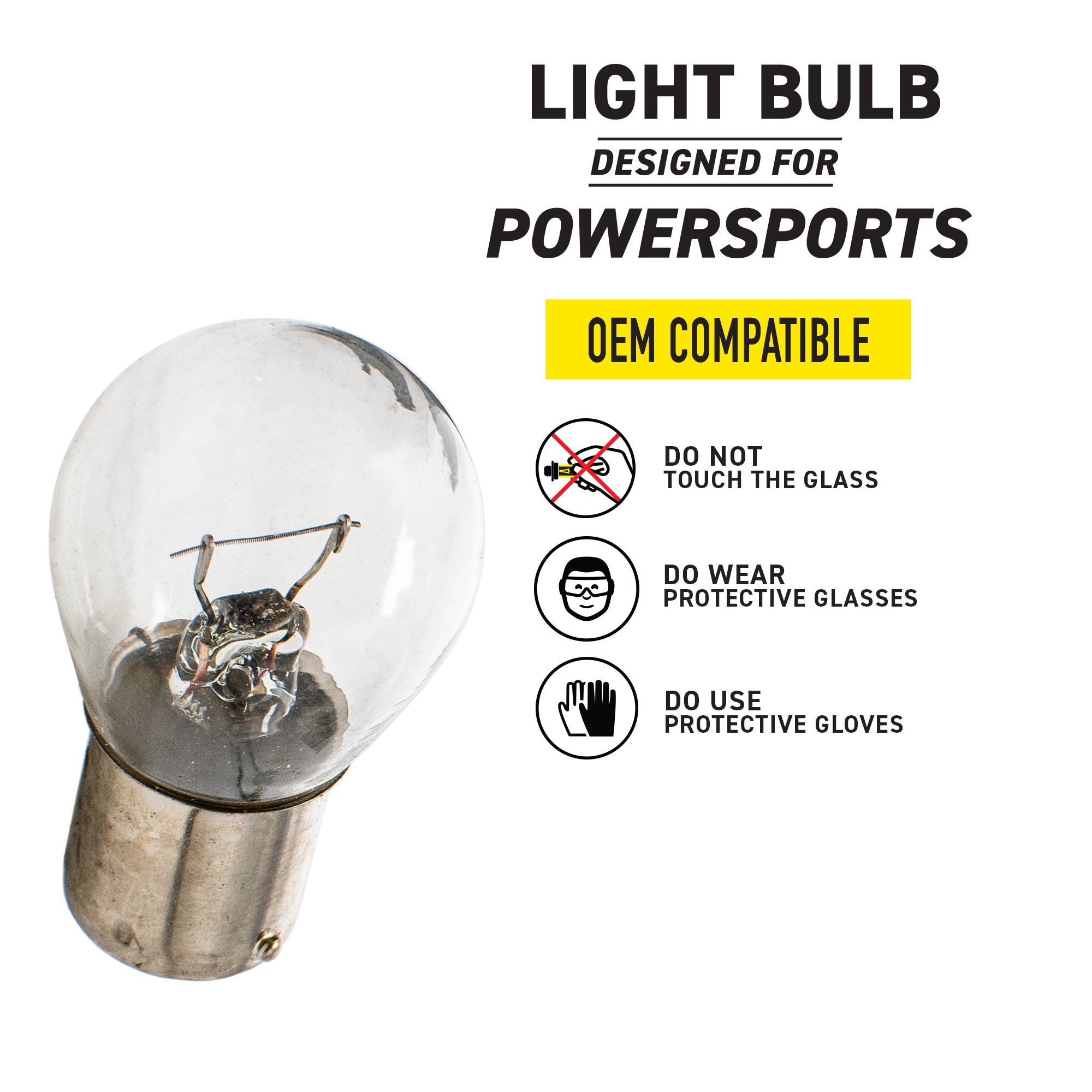 Headlight Light Bulb for Low Beam Polaris RZR 170 0454763 ATV 2 Pack