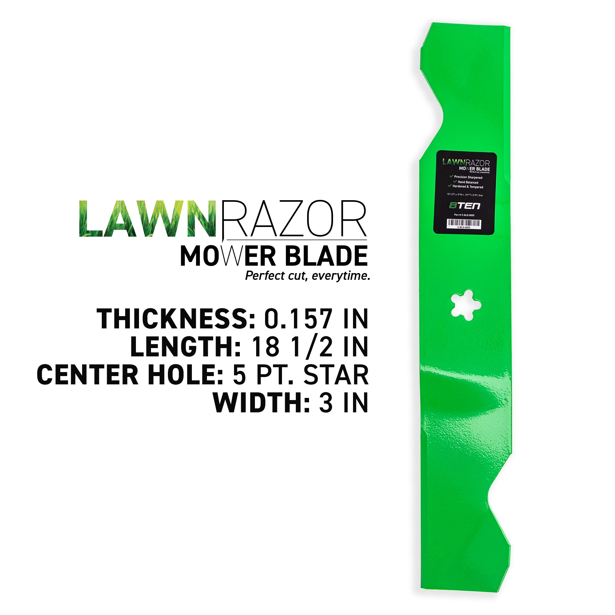 8TEN LawnRAZOR Mower Blade Set 3-Pack HU22054 EP1050
