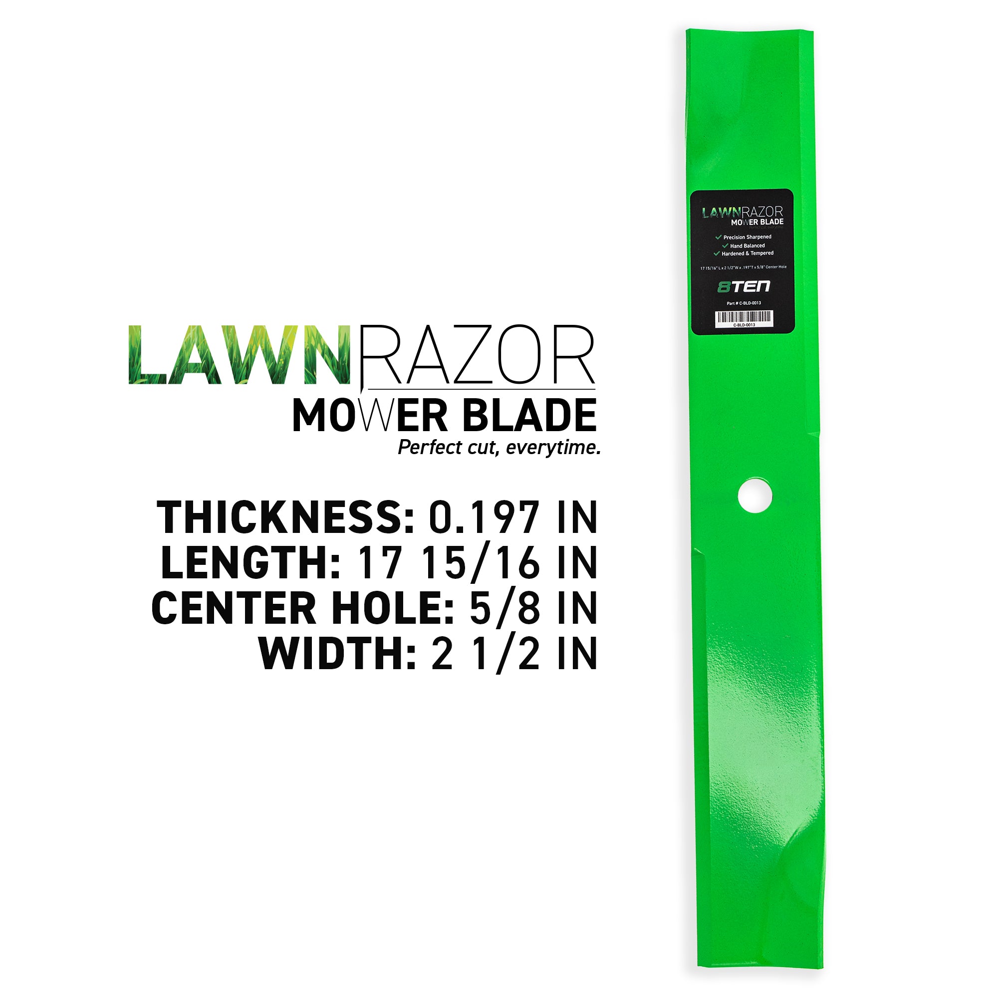 8TEN LawnRAZOR Mower Blade 3-Pack 1521227 A48185