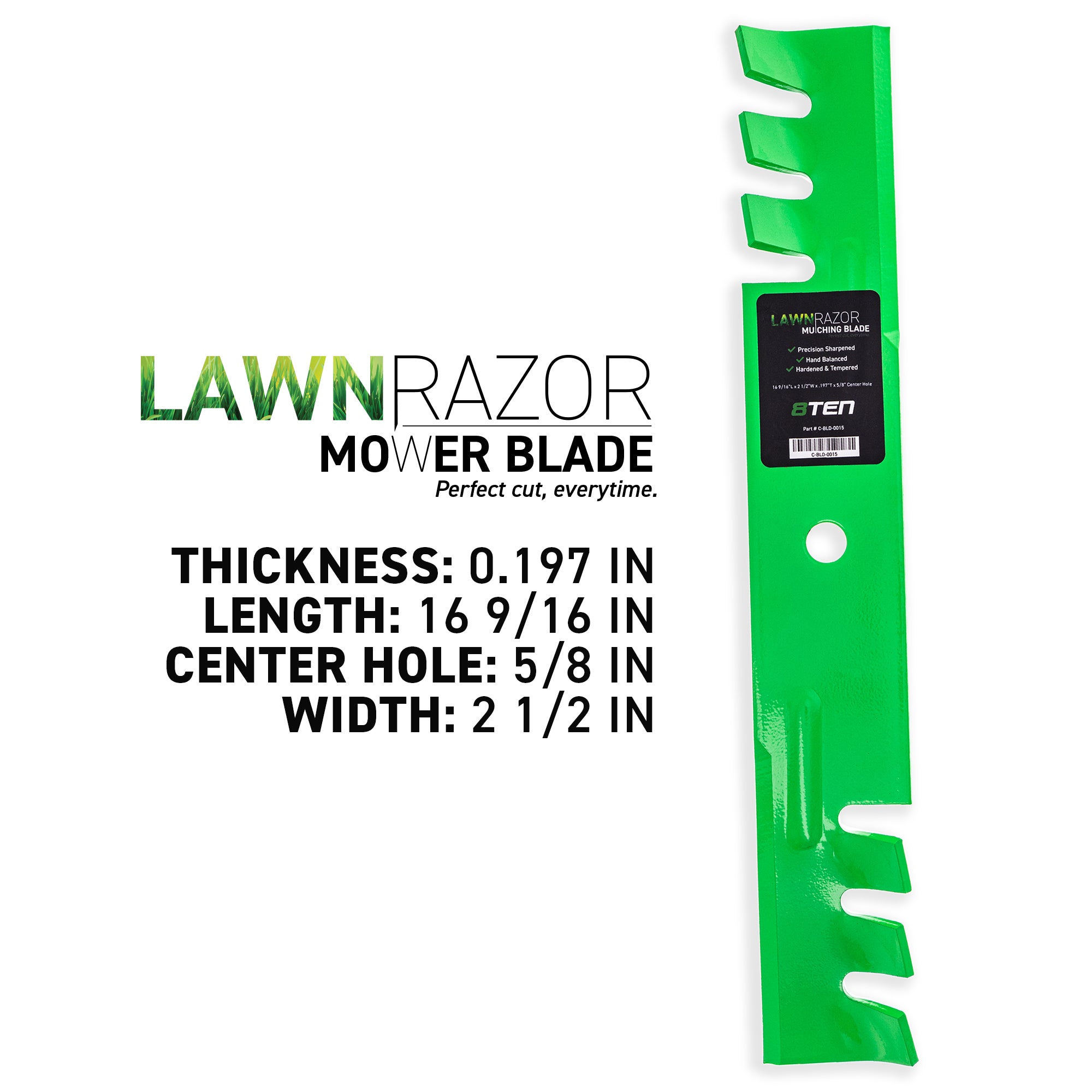 8TEN LawnRAZOR Mulching Blade 3-Pack 481706 482461
