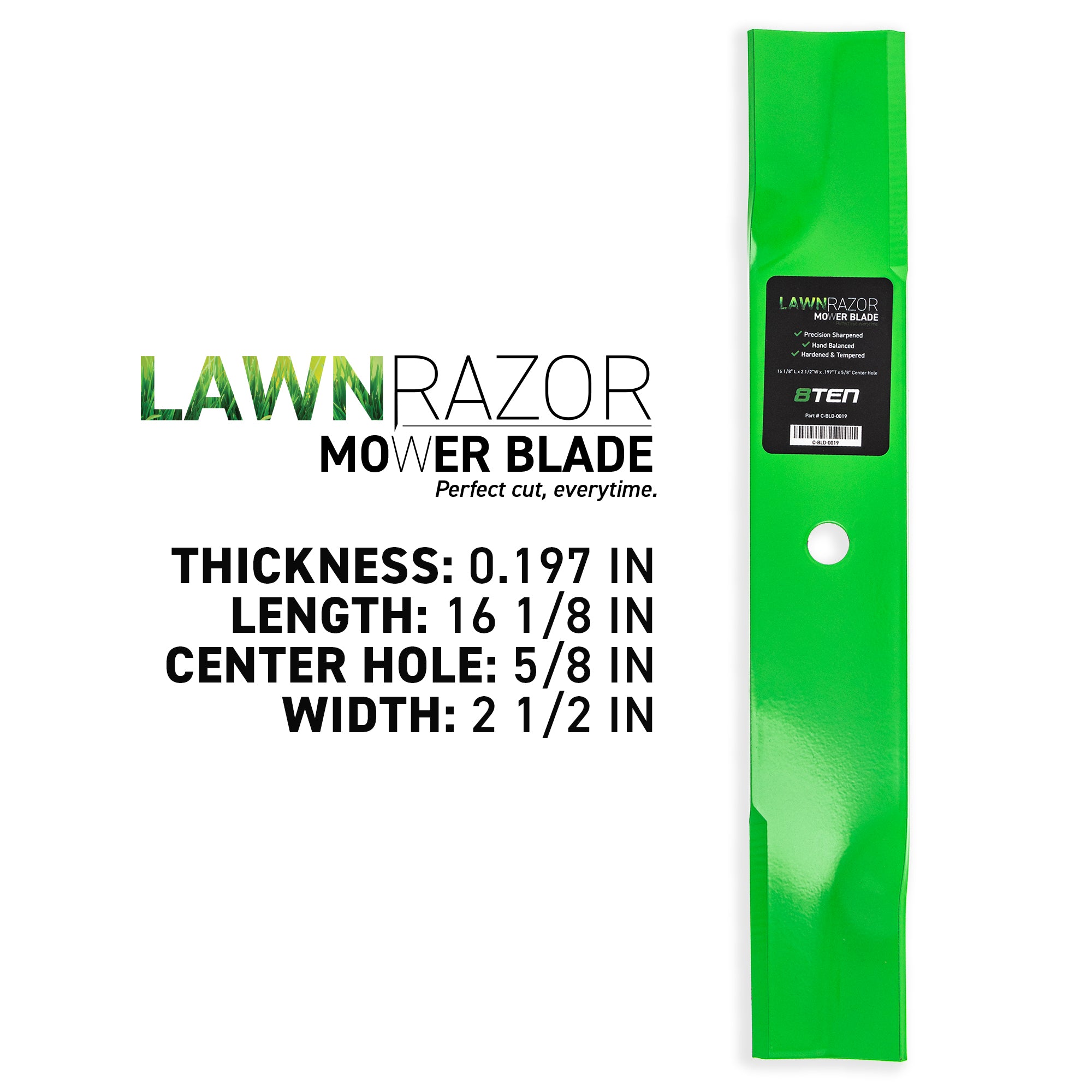 8TEN LawnRAZOR Mower Blade 2-Pack 1520843 20843