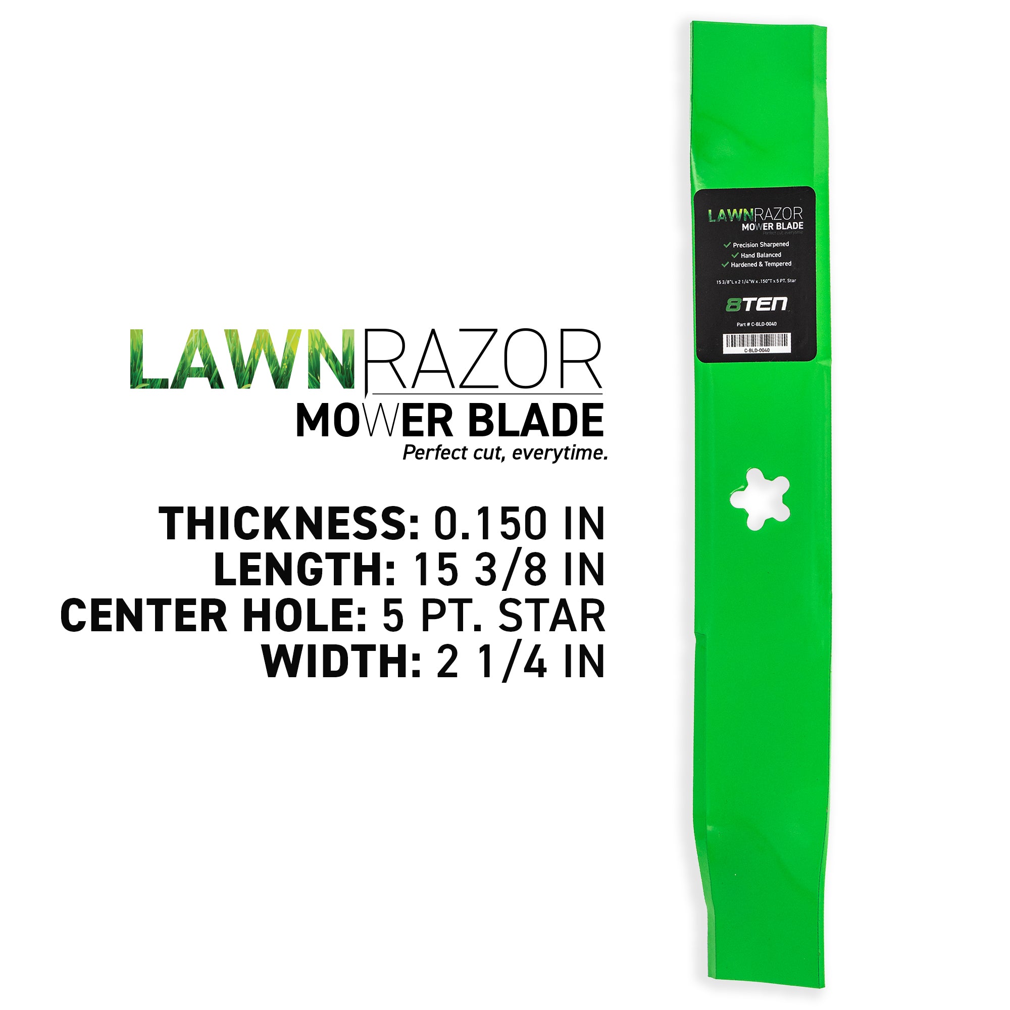 8TEN LawnRAZOR Mower Blade Set 3-Pack 170698 152443