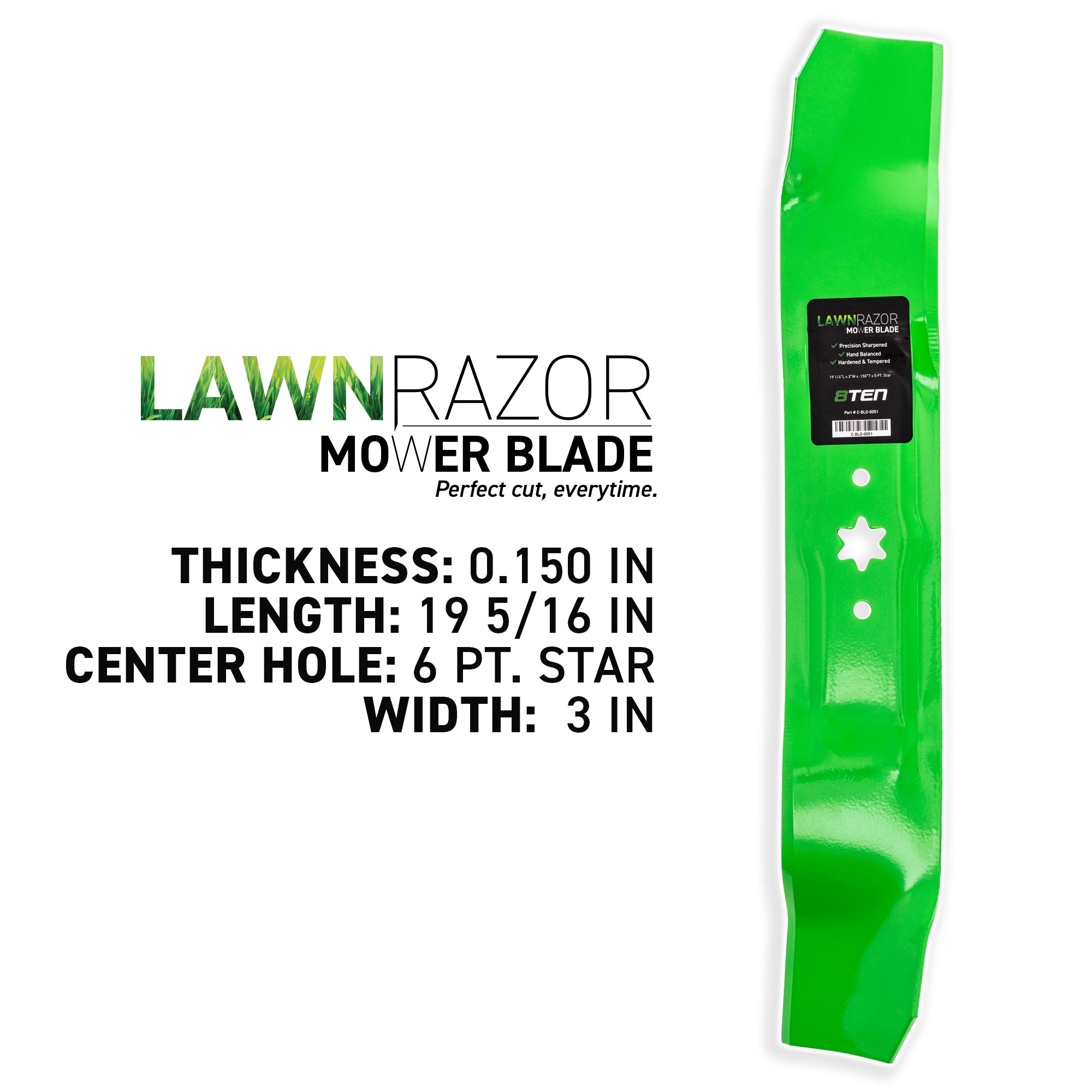 8TEN LawnRAZOR Deck Blade 2-Pack 742-0610 942-0610