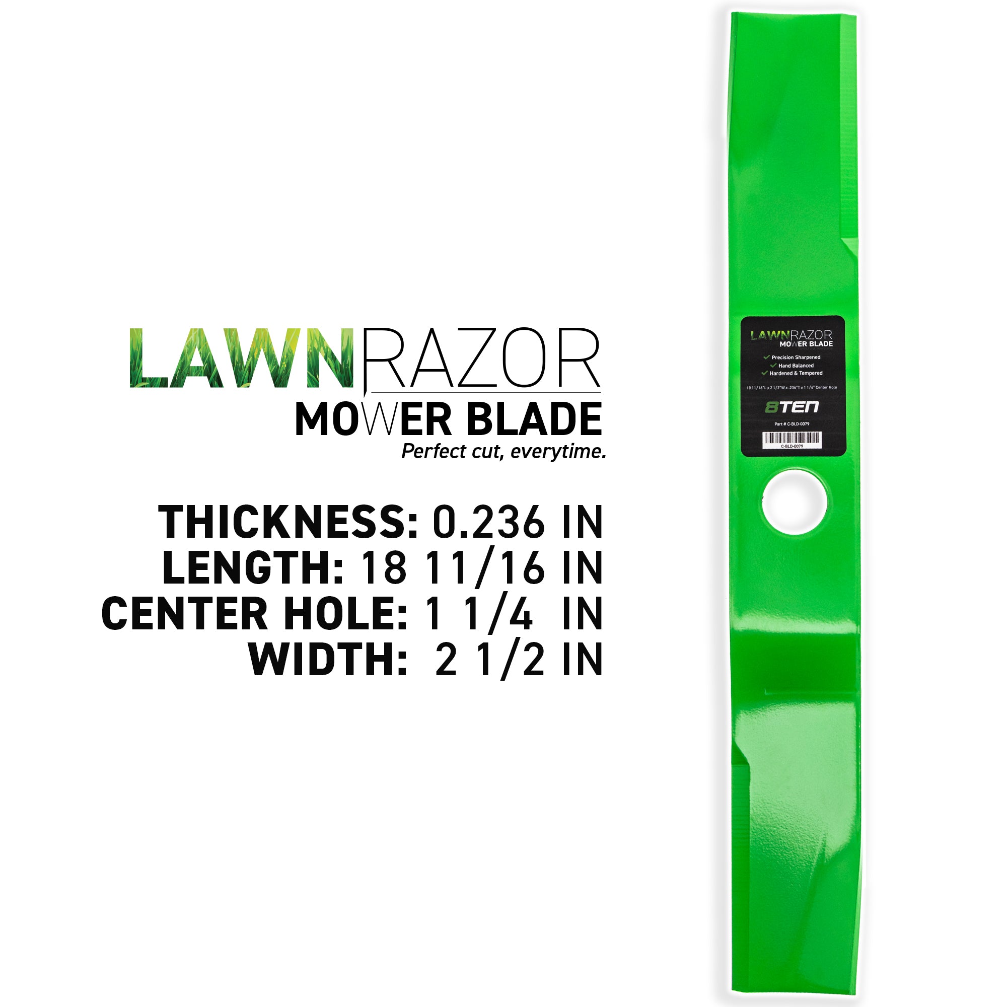 8TEN 810-CBL2291D LawnRAZOR Deck Mower Blade for Stens Oregon MTD