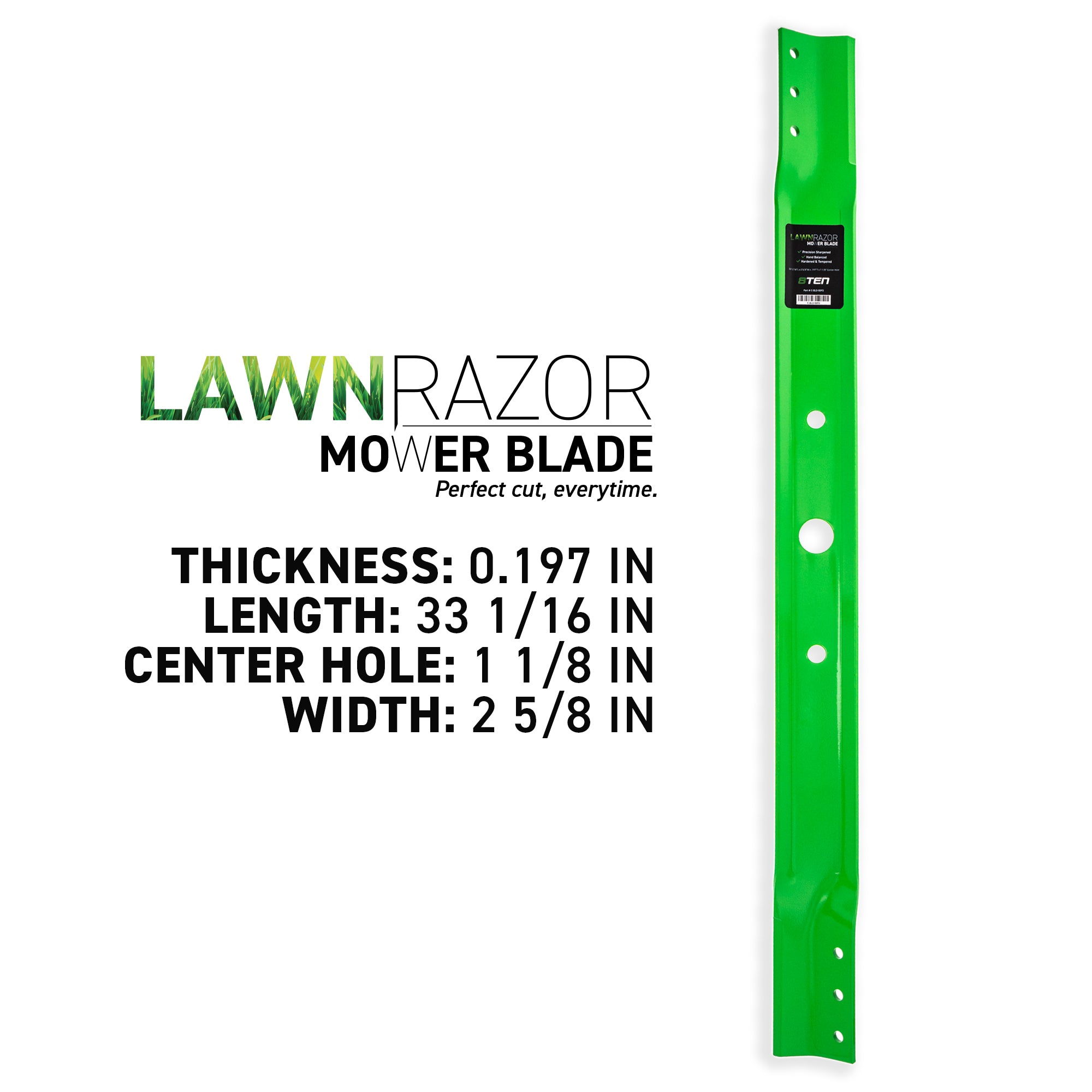 8TEN 810-CBL2215D LawnRAZOR High Lift Blade for zOTHER Walbro