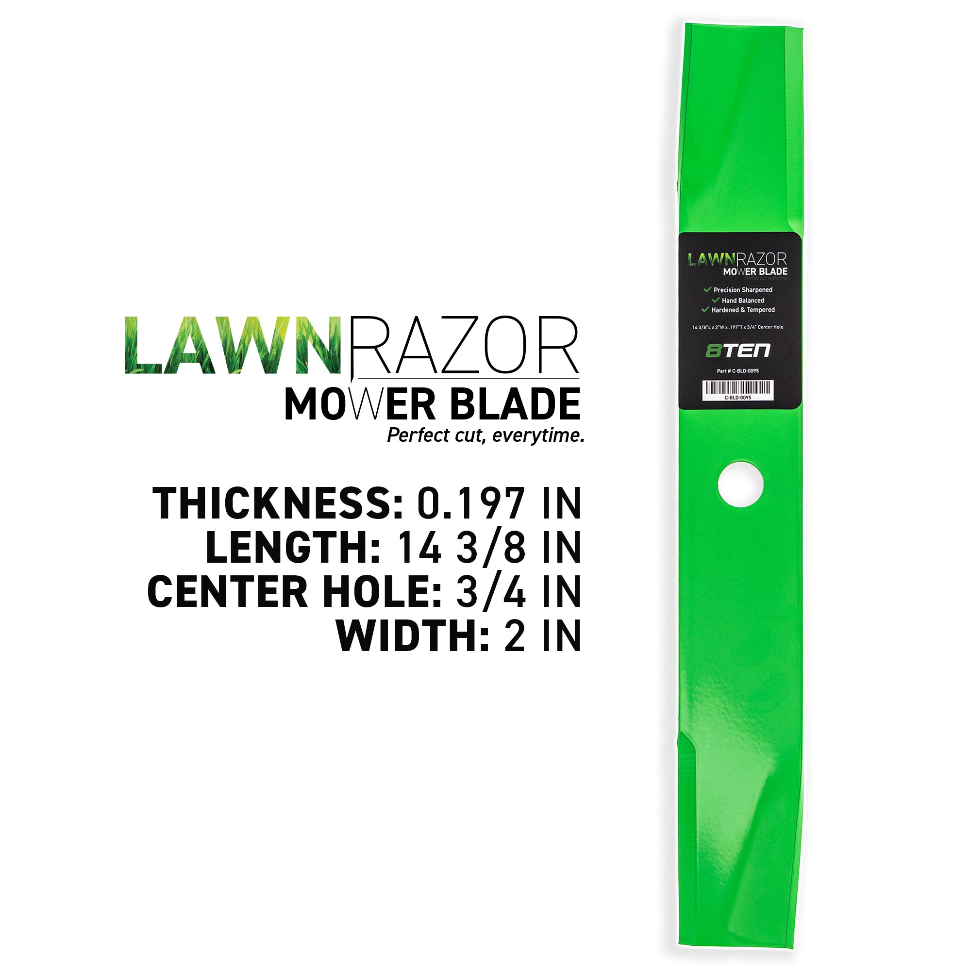 8TEN LawnRAZOR Mower Blade 3-Pack 539126275 539119853