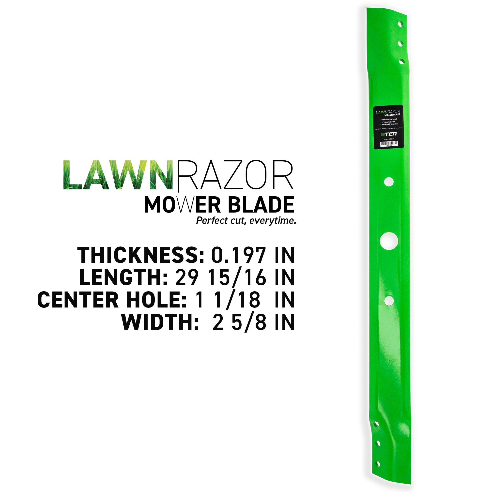 8TEN LawnRAZOR High Lift Blade 2-Pack 7018069 7018069BZ