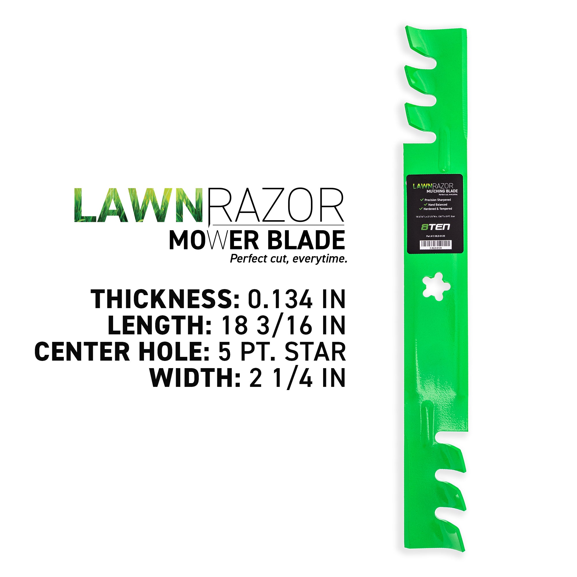 8TEN LawnRAZOR Toothed Blade Set 2-Pack 138496 127841