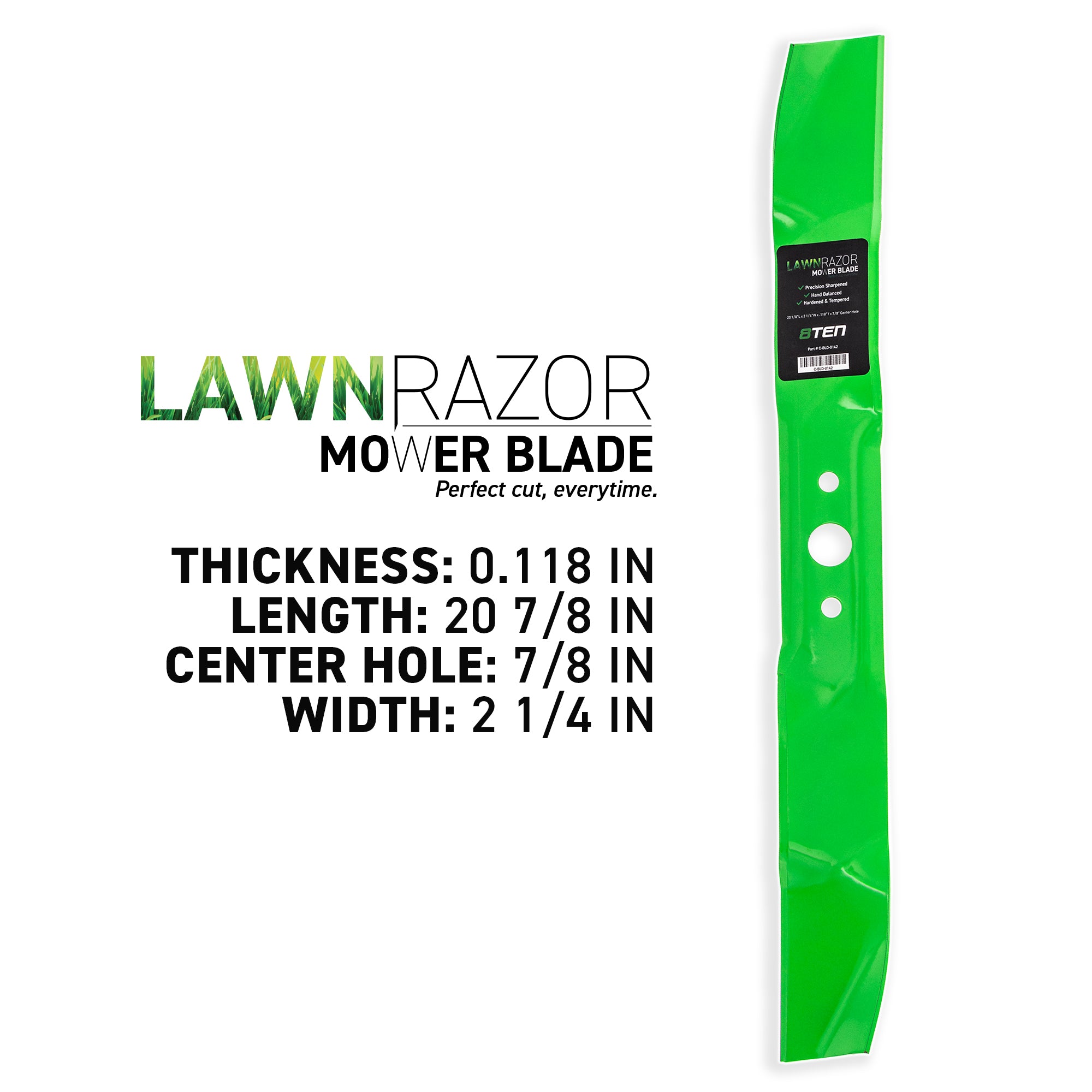 8TEN LawnRAZOR Mulching Blade 3-Pack 942-0721 742-0721