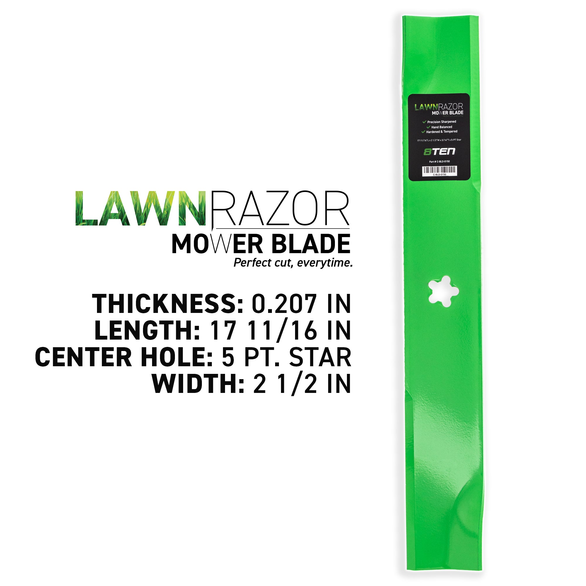 8TEN LawnRAZOR Deck Mower Blade 2-Pack 574870801