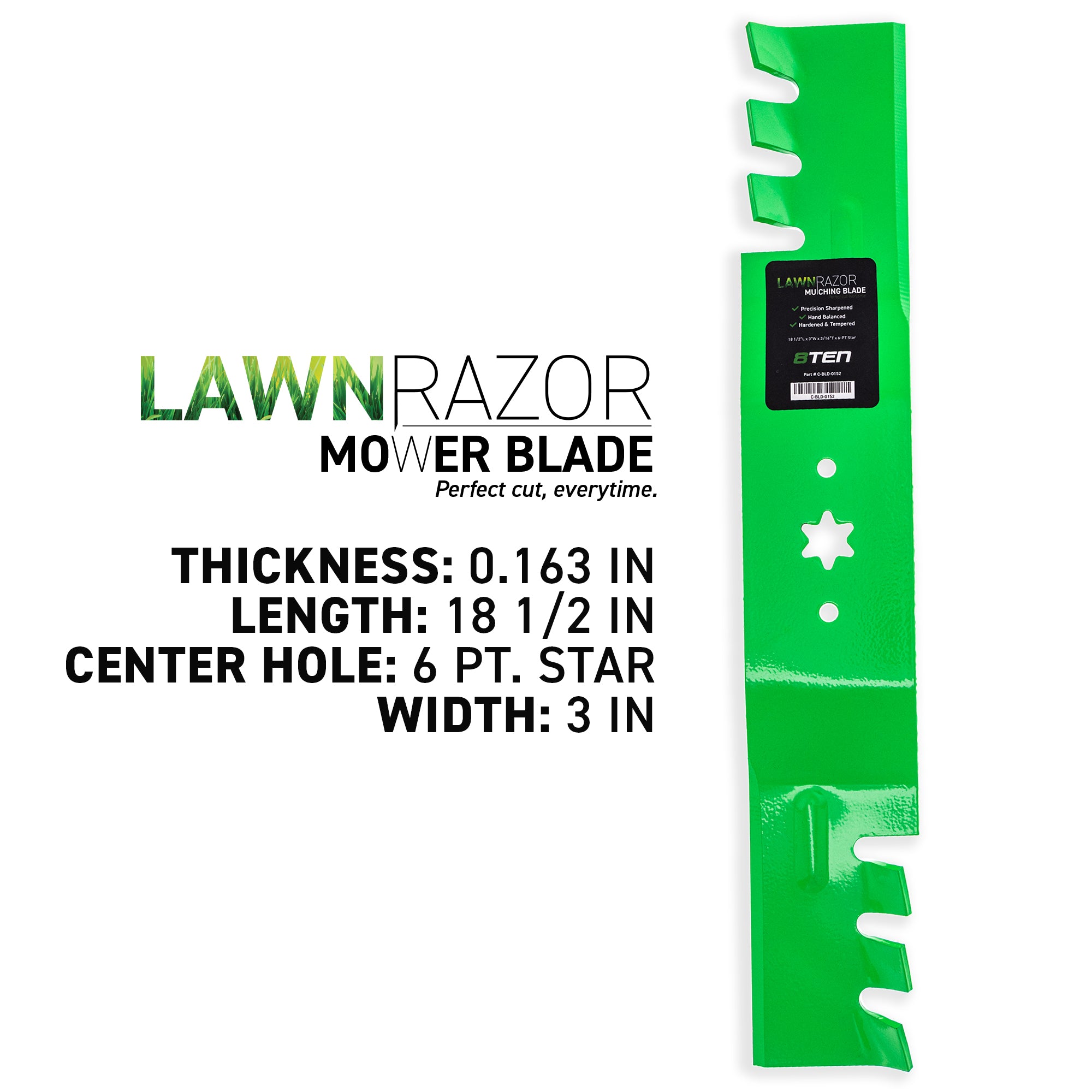 8TEN LawnRAZOR Mulching Blade 3-Pack 742-0677 942-0677