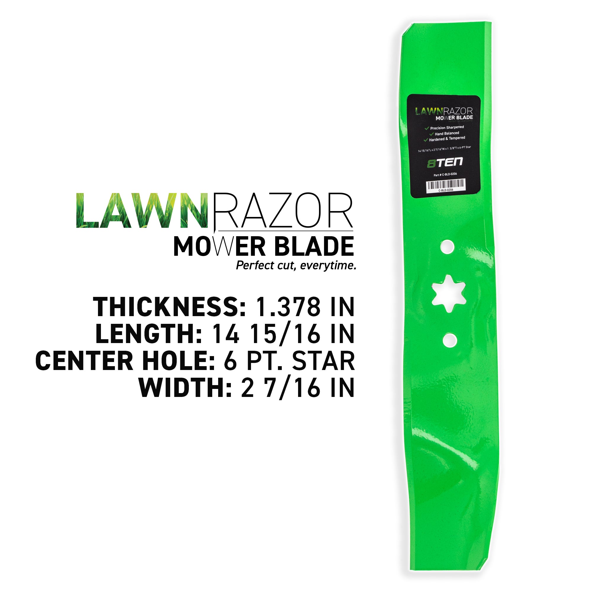 8TEN 810-CBL2428D LawnRAZOR Center Blade for zOTHER Toro Exmark