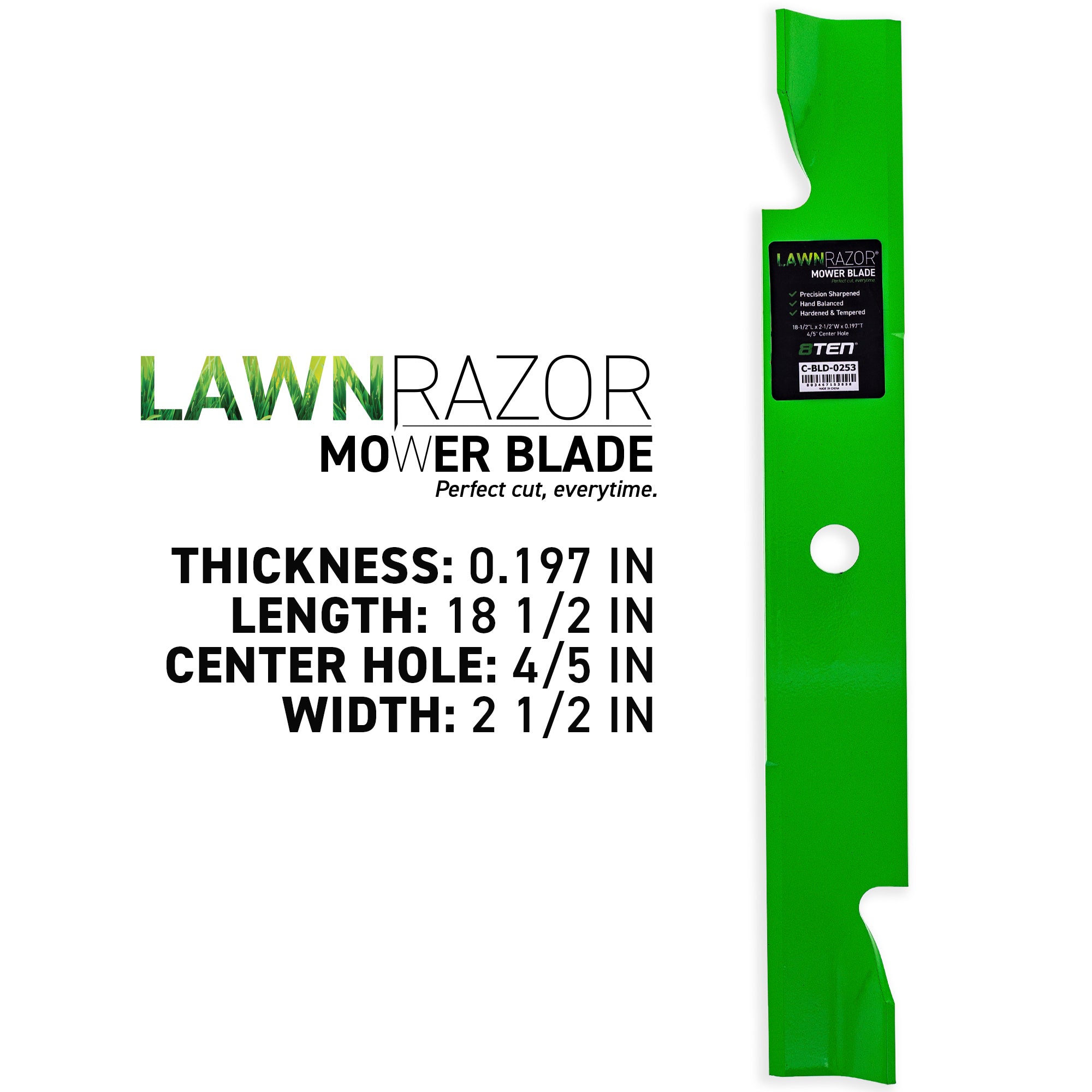 8TEN 810-CBL2475D LawnRAZOR Mower Blade 3-Pack for Snapper