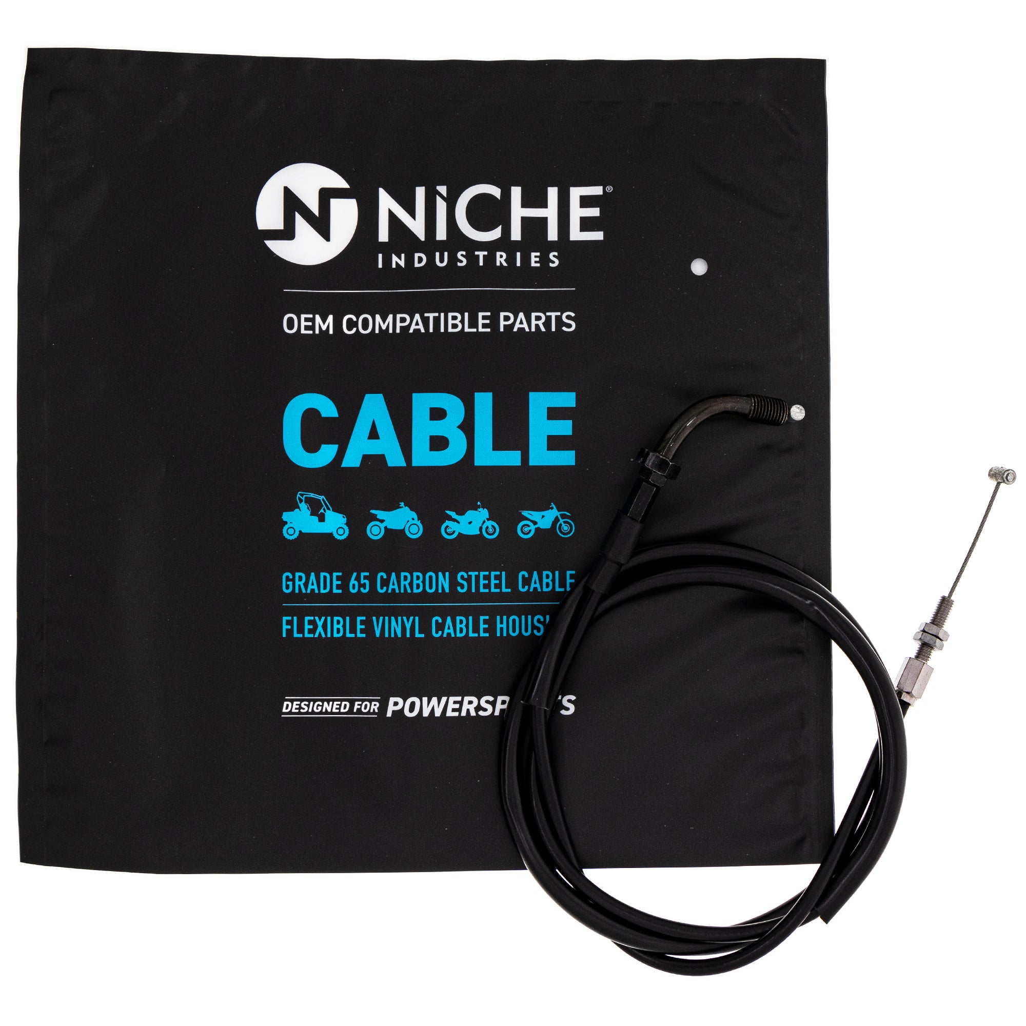 NICHE 519-CCB2276L Throttle Cable for zOTHER Silver Custom