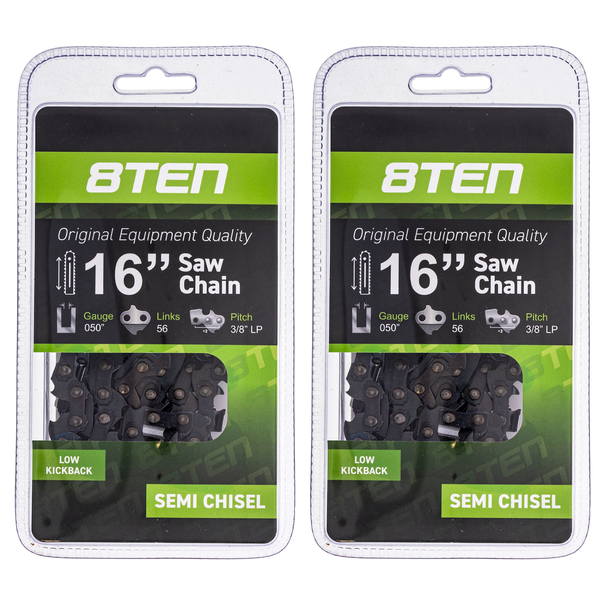 Chainsaw Chain 16 Inch .050 3/8 56DL 2-Pack for zOTHER Windsor Stens Oregon Ref. Oregon 8TEN 810-CCC2242H