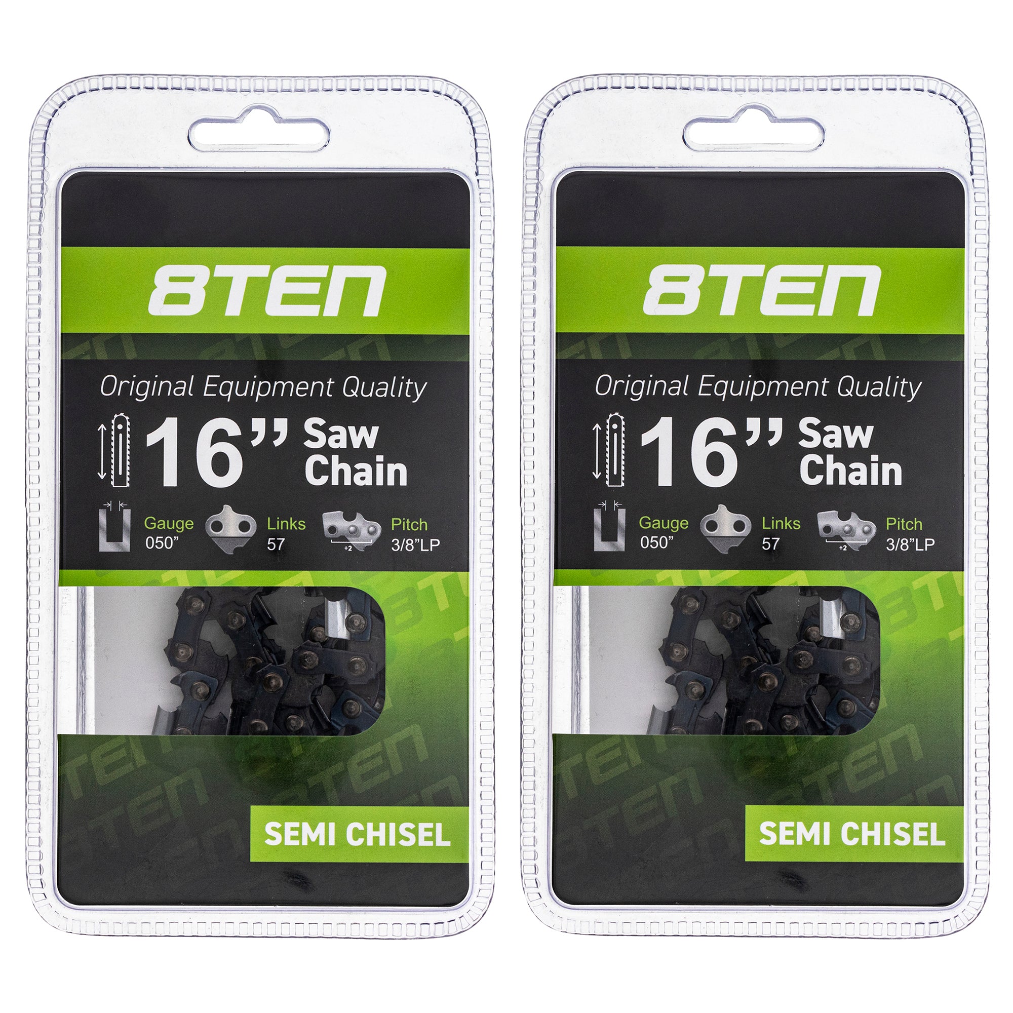 Chainsaw Chain 16 Inch .050 3/8 57DL 2-Pack for zOTHER Windsor Stens Oregon GB Carlton 8TEN 810-CCC2246H