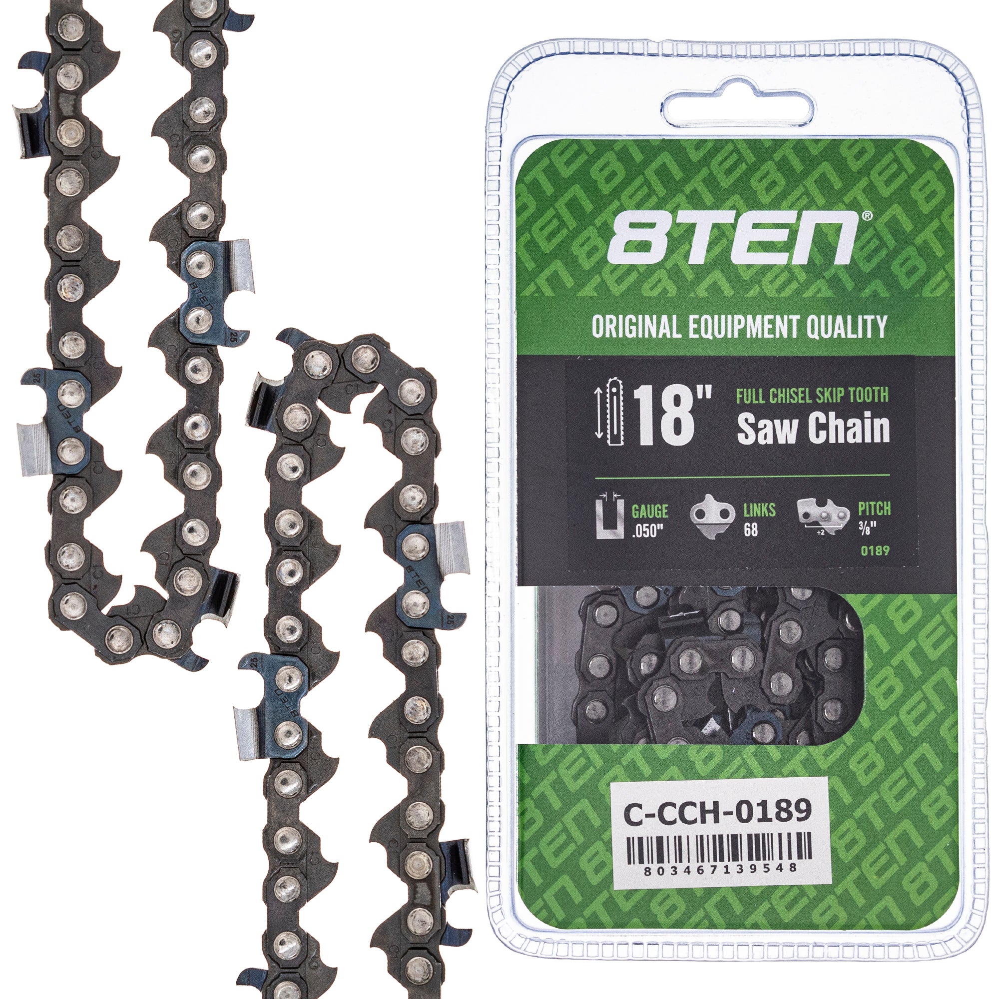 Chainsaw Chain 18 Inch .050 3/8 68DL for zOTHER Stens Ref No Oregon Husqvarna Poulan 8TEN 810-CCC2301H