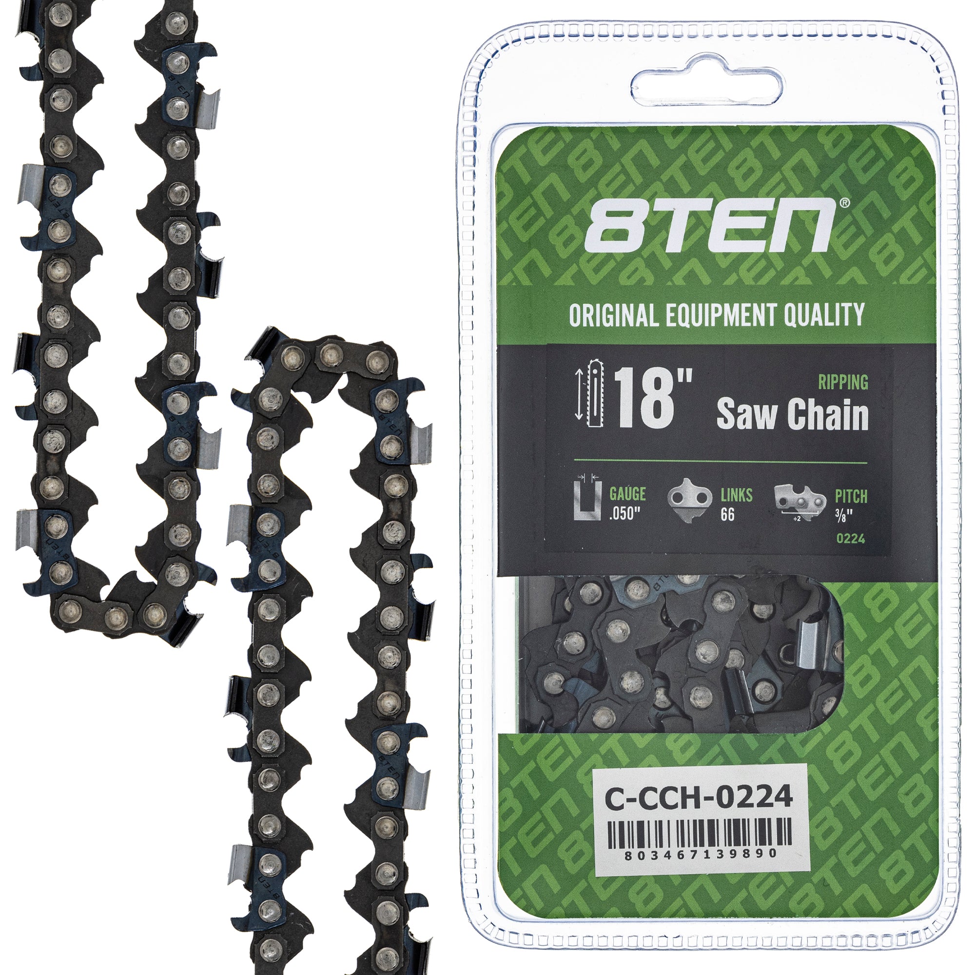 Chainsaw Chain 18 Inch .050 3/8 66DL for zOTHER Ref No Oregon Echo Shindaiwa Bear Cat 8TEN 810-CCC2446H